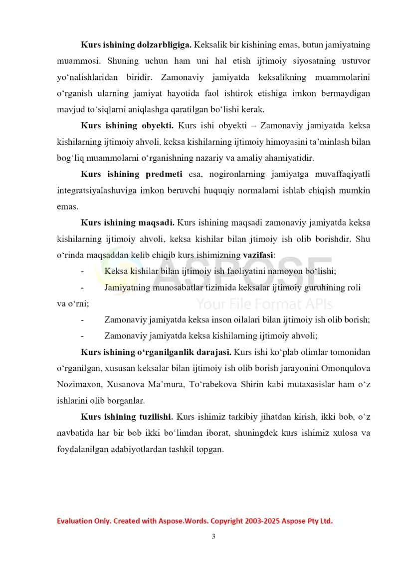 Zamonaviy jamiyatda keksalar bilan ijtimoiy ish (kurs ishi) 3