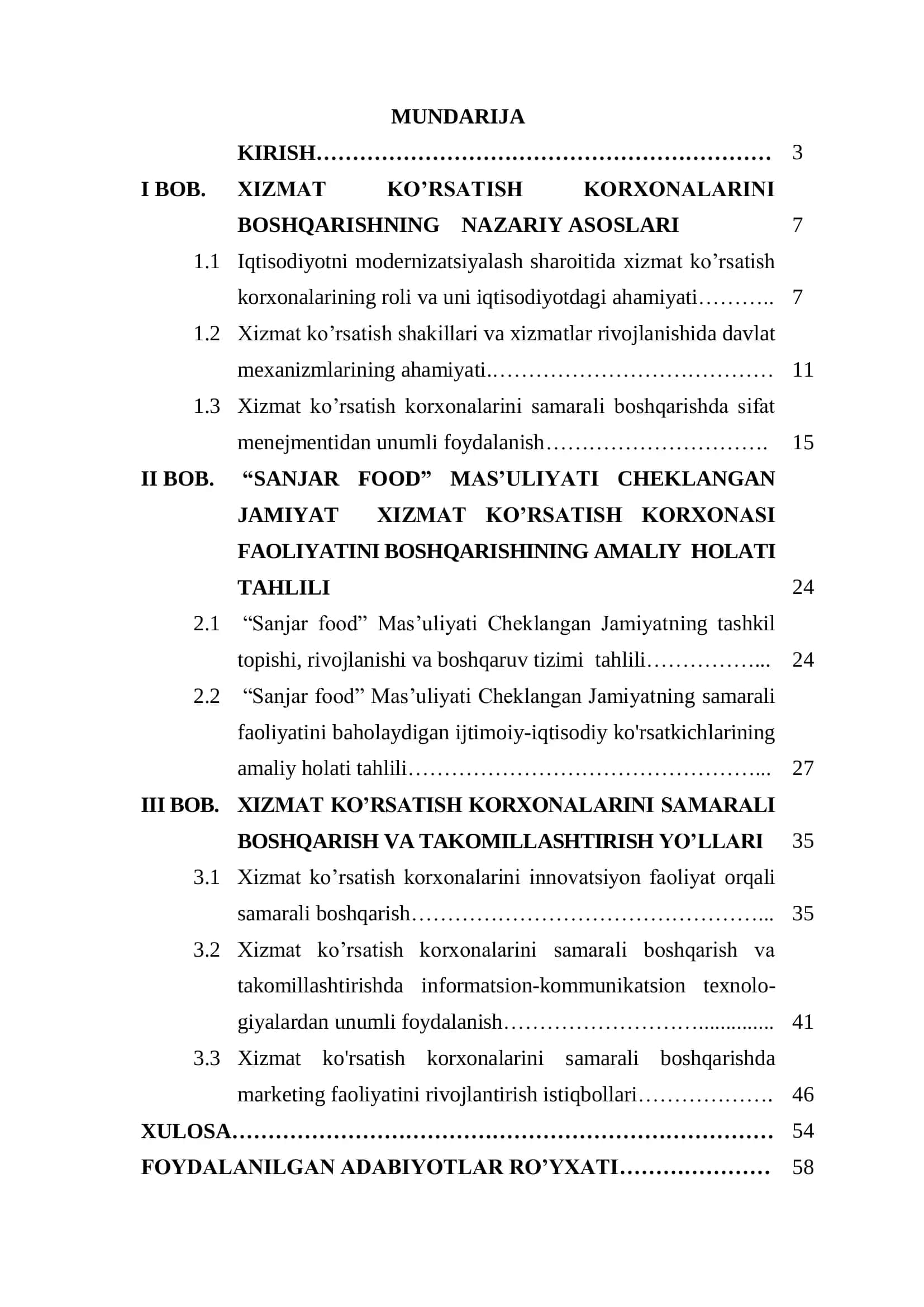 Xizmat ko'rsatish korxonalarini boshqarishning nazariy asoslari 3
