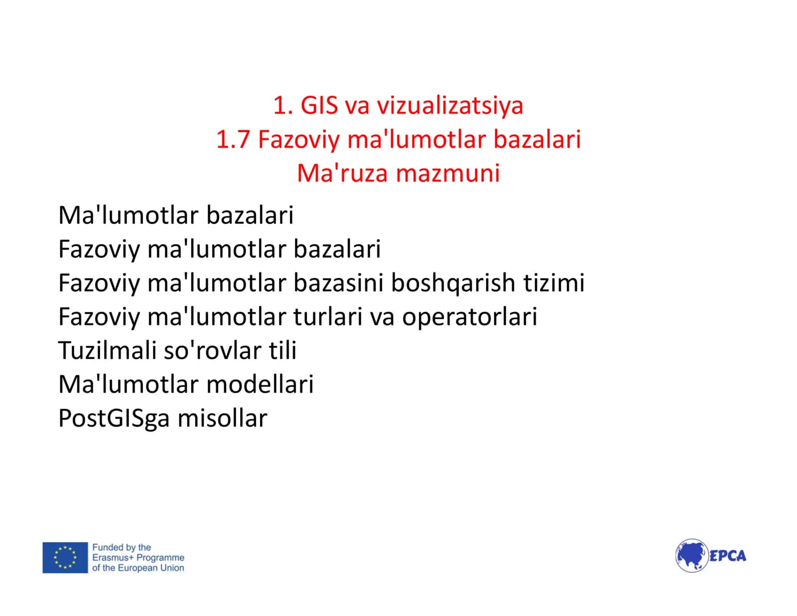 Fazoviy ma'lumotlar bazalari 3