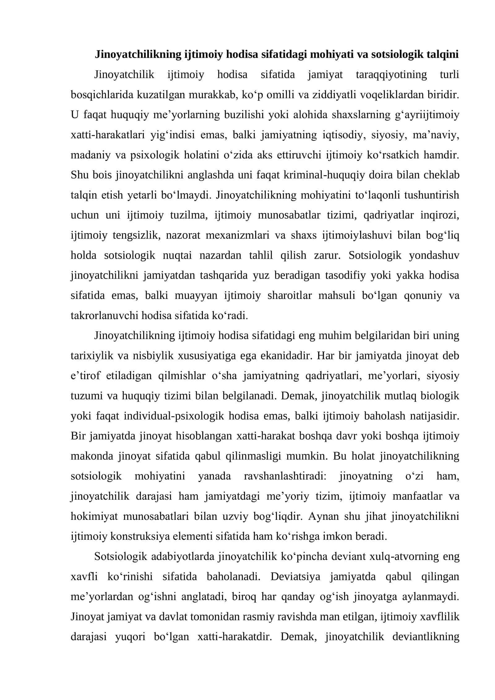 JINOYATCHILIK VA UNING SOTSIOLOGIK SABABLARI 3