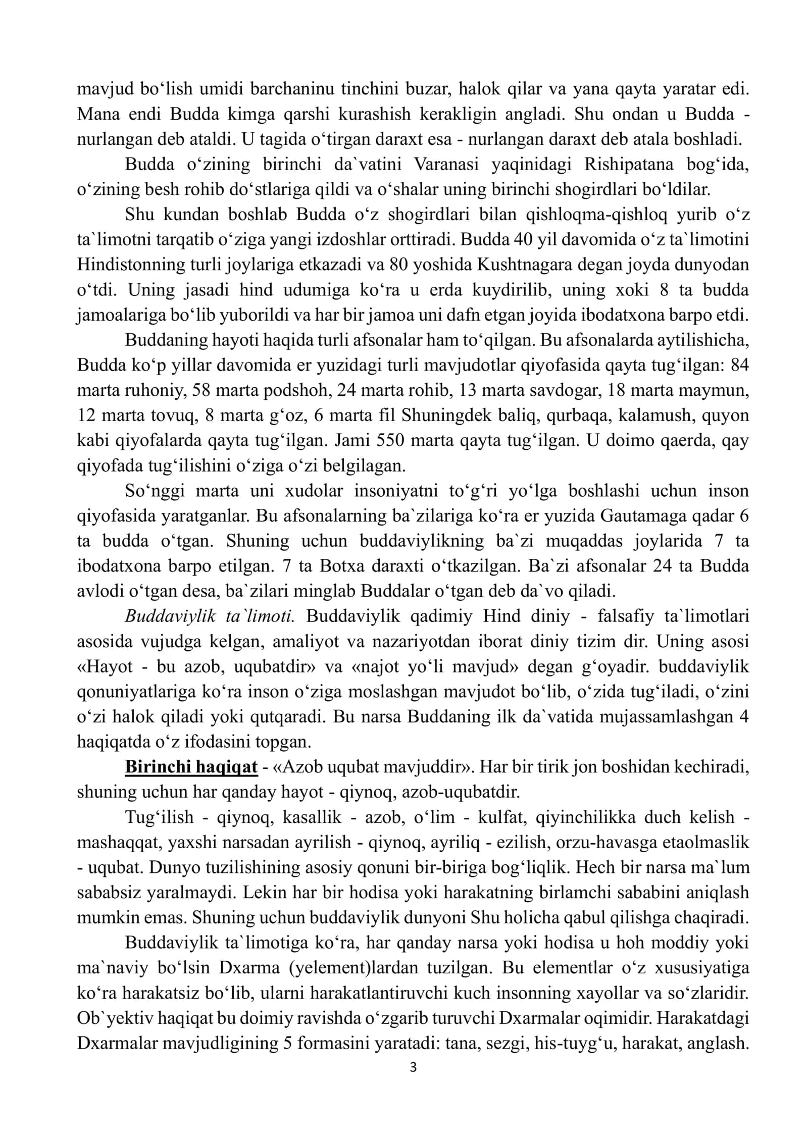 BUDDAVIYLIK DINI TARIXI VA G‘OYALARI 3