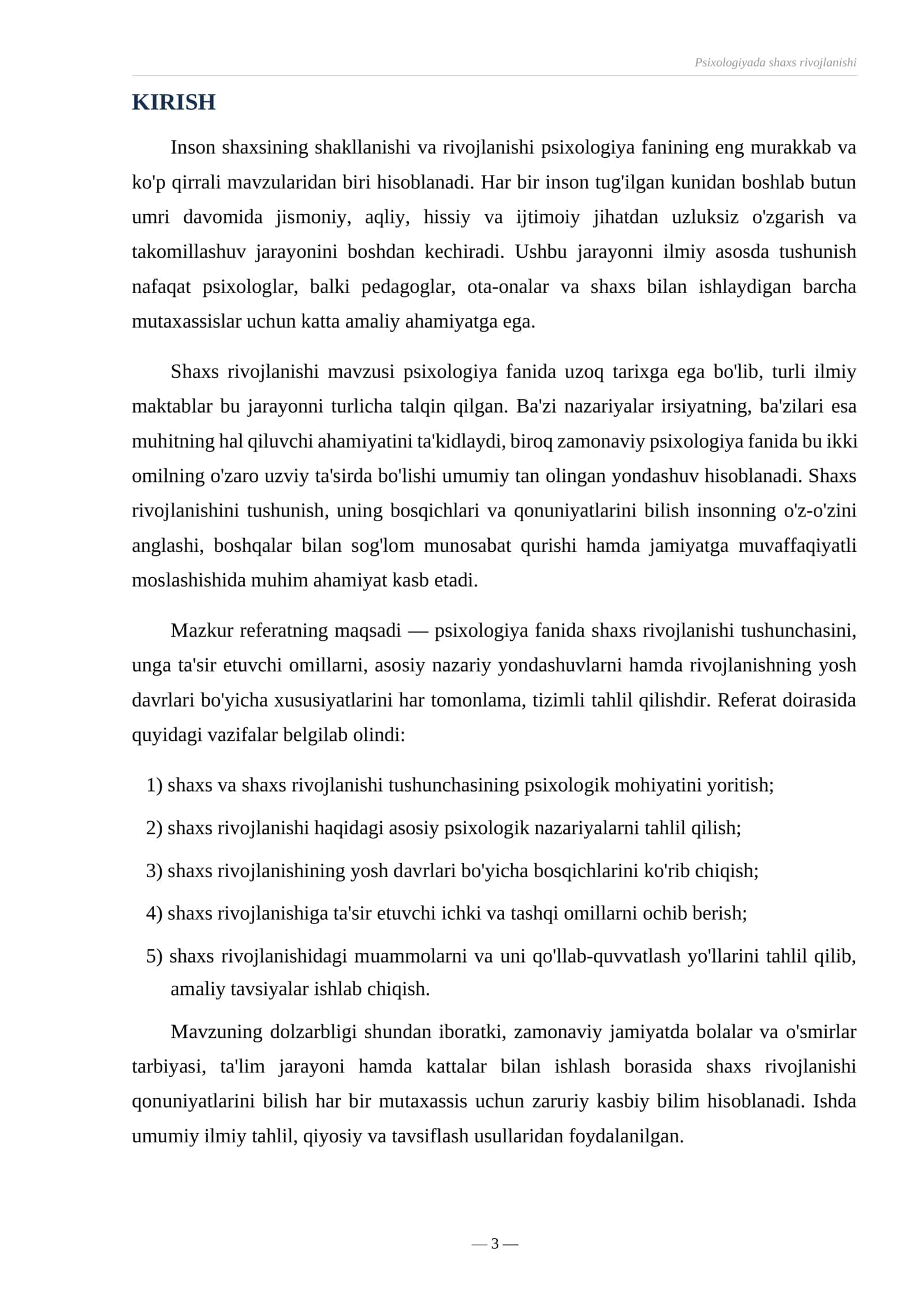REFERAT PSIXOLOGIYADA SHAXS RIVOJLANISHI 3