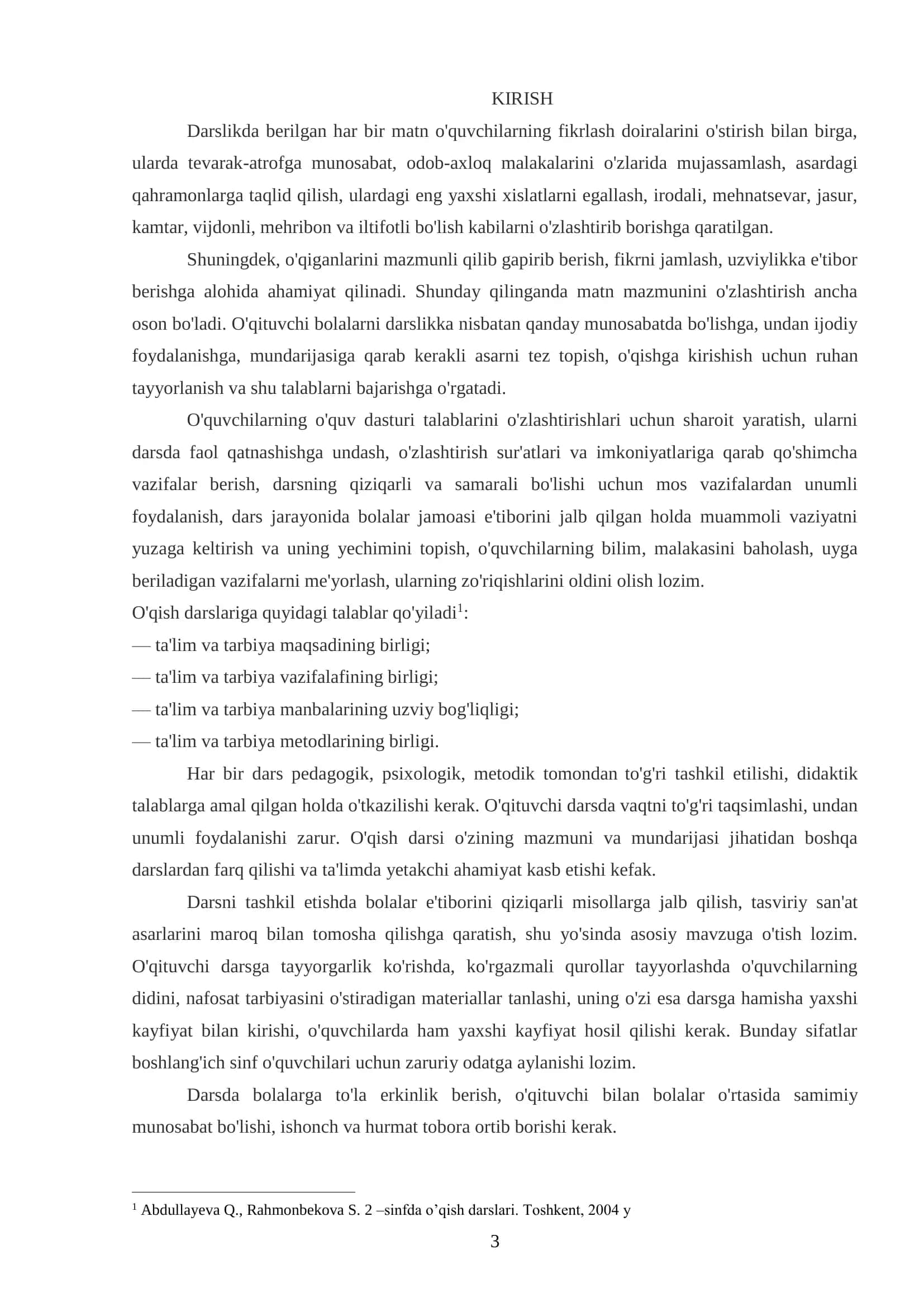 Boshlang’ich sinf o’qish darslarida matn ustida ishlashga o’rgatish usullari 3