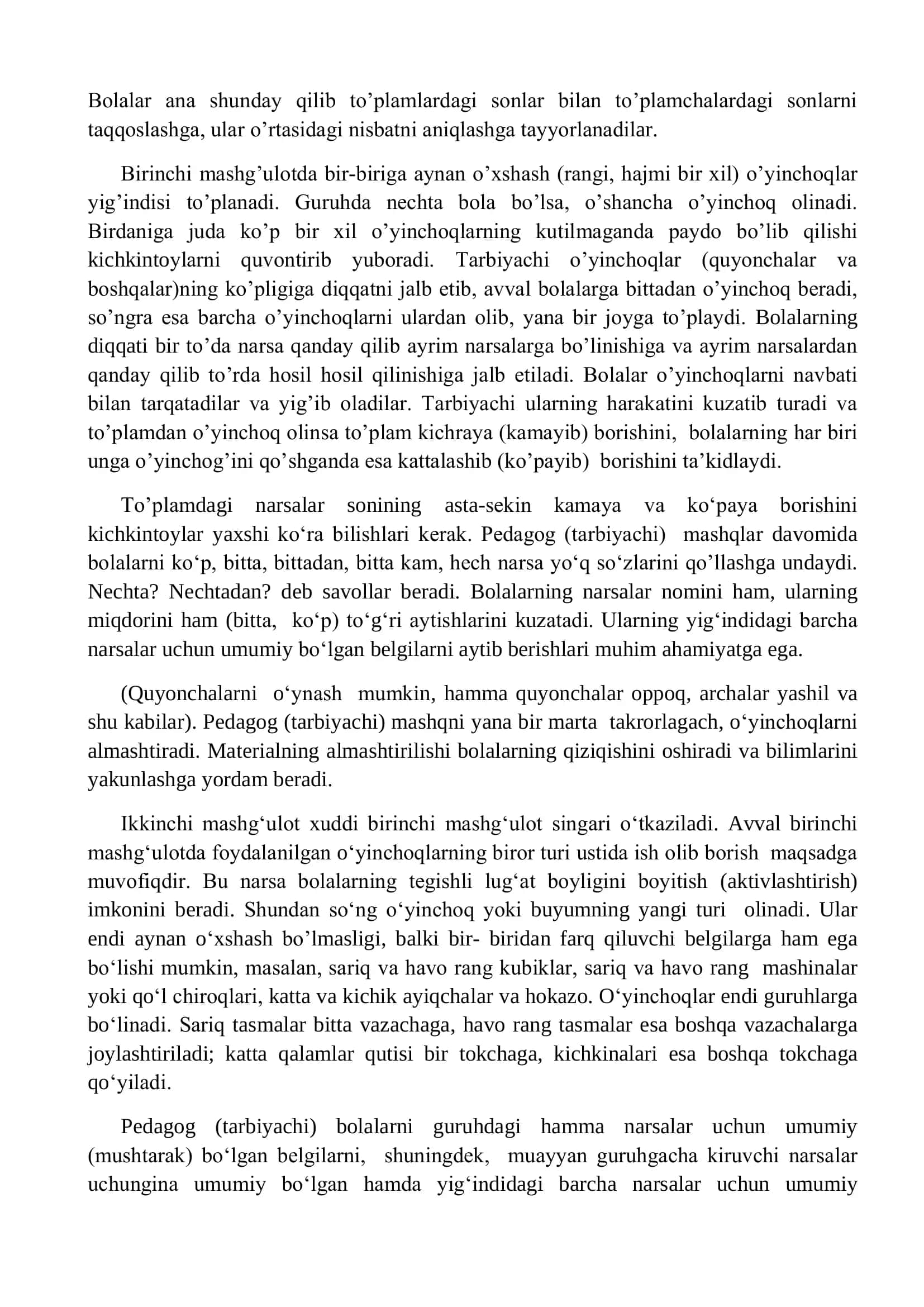 3-ma’ruza: Ilk yoshdagi guruh bolalariga buyumlarning shakli 3