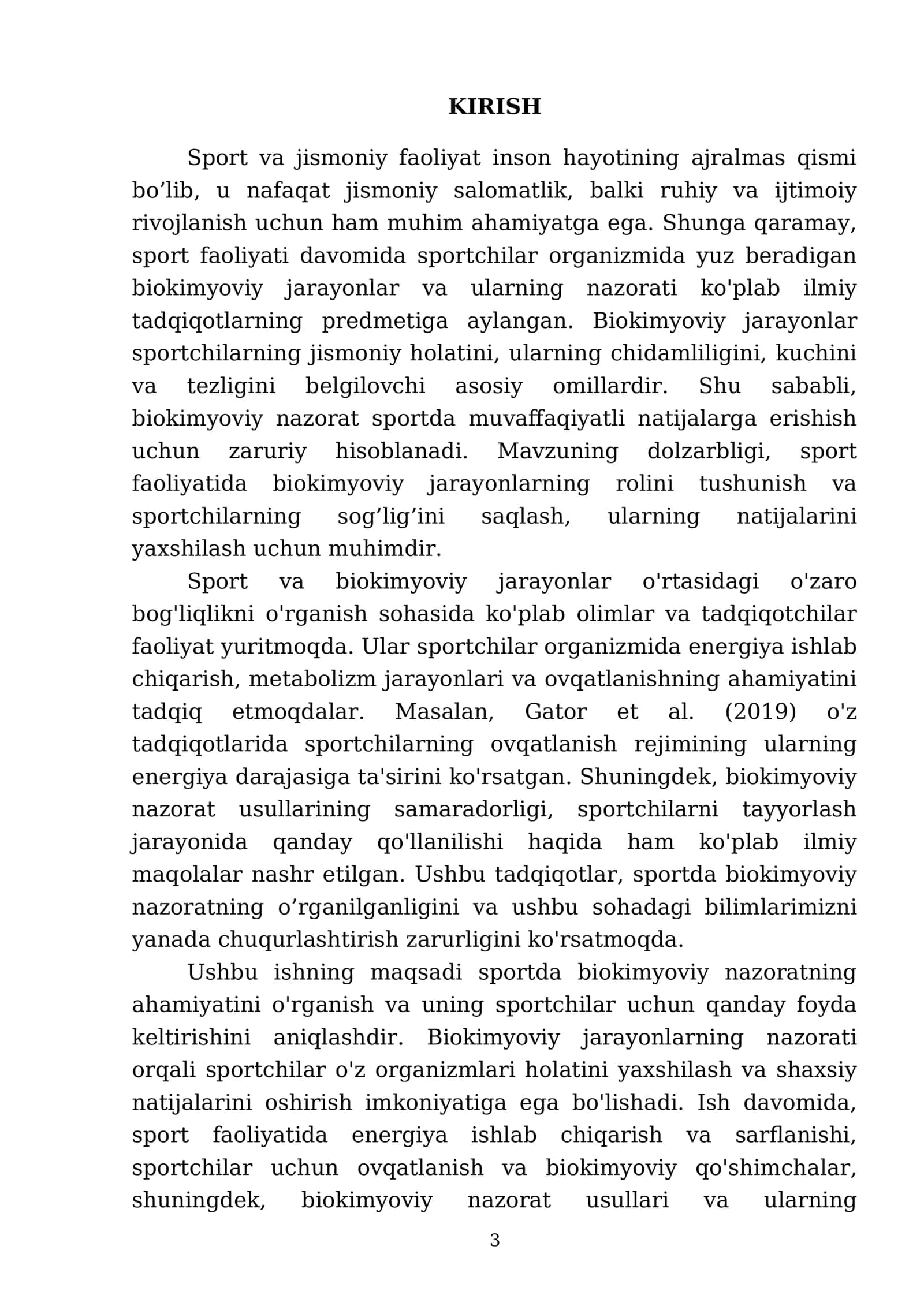 FUTBOL 1-KURS TALABASI XUDOYBERDIYEV SHODIYORNING BIOKIMYO FANIDAN TAYYORLAGAN REFERATI 3