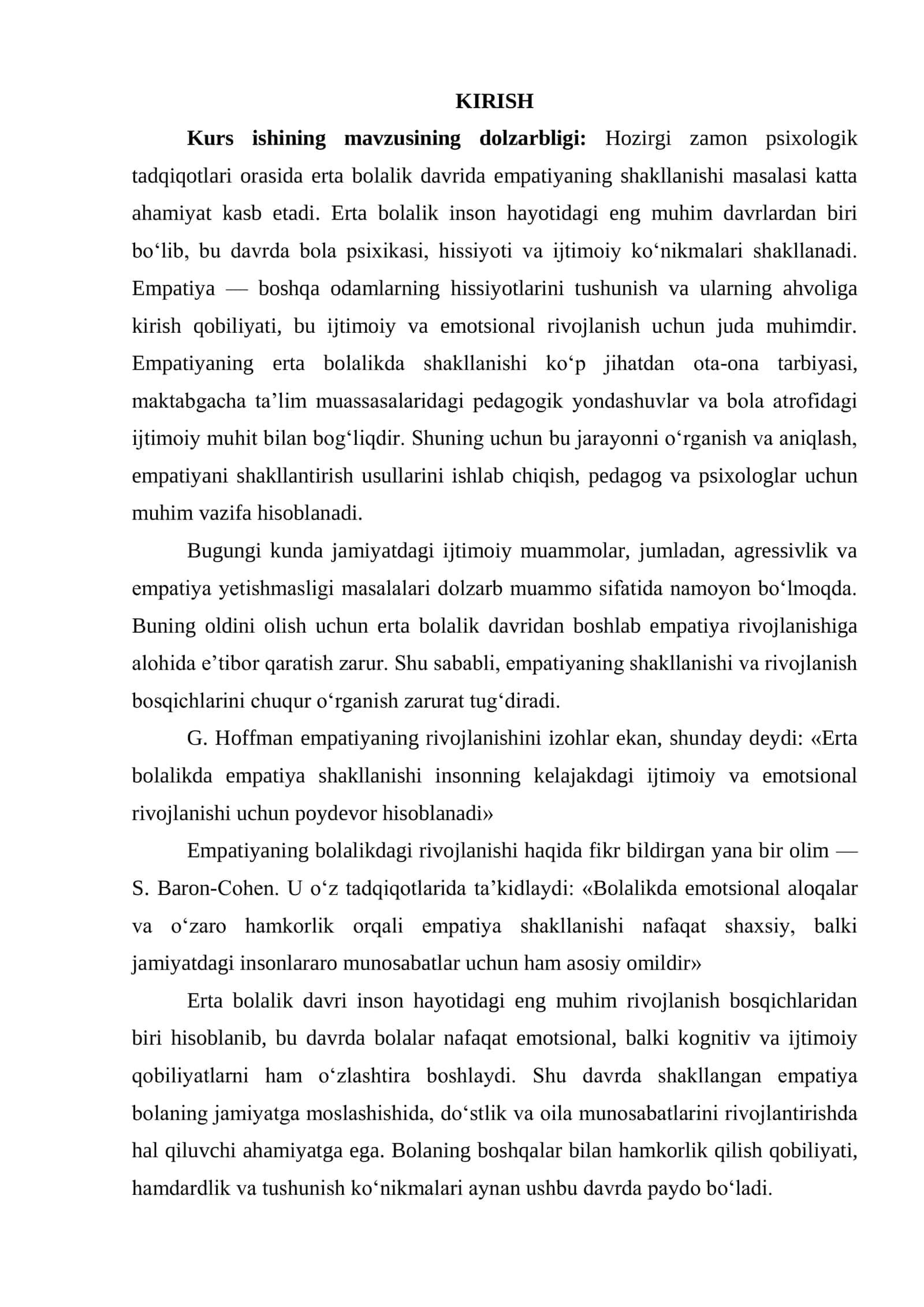 ERTA BOLALIKDA EMPATIYA SHAKLLANISHI 3