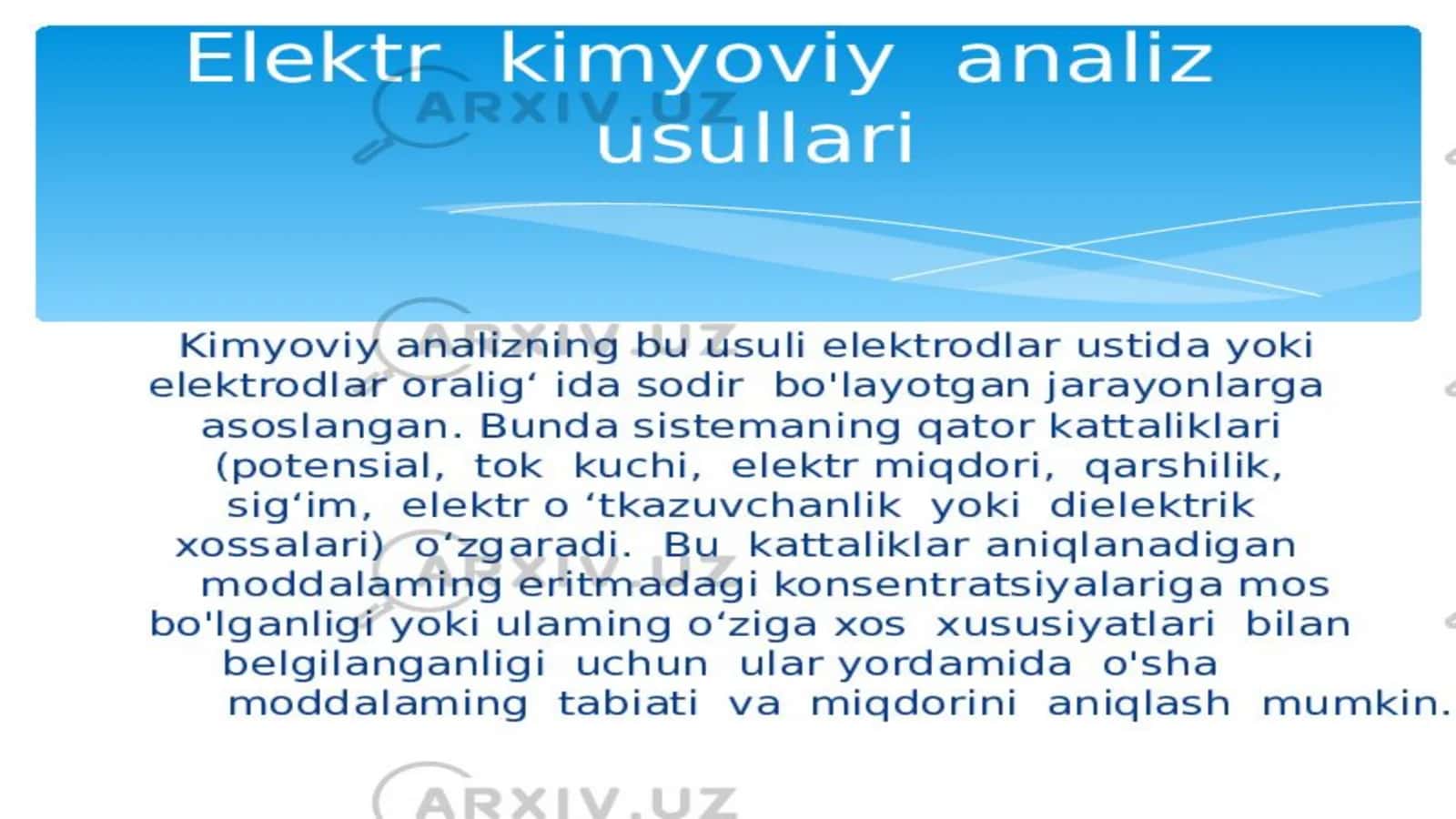Elektrokimyoviy davolash va diagnostika usullari 3