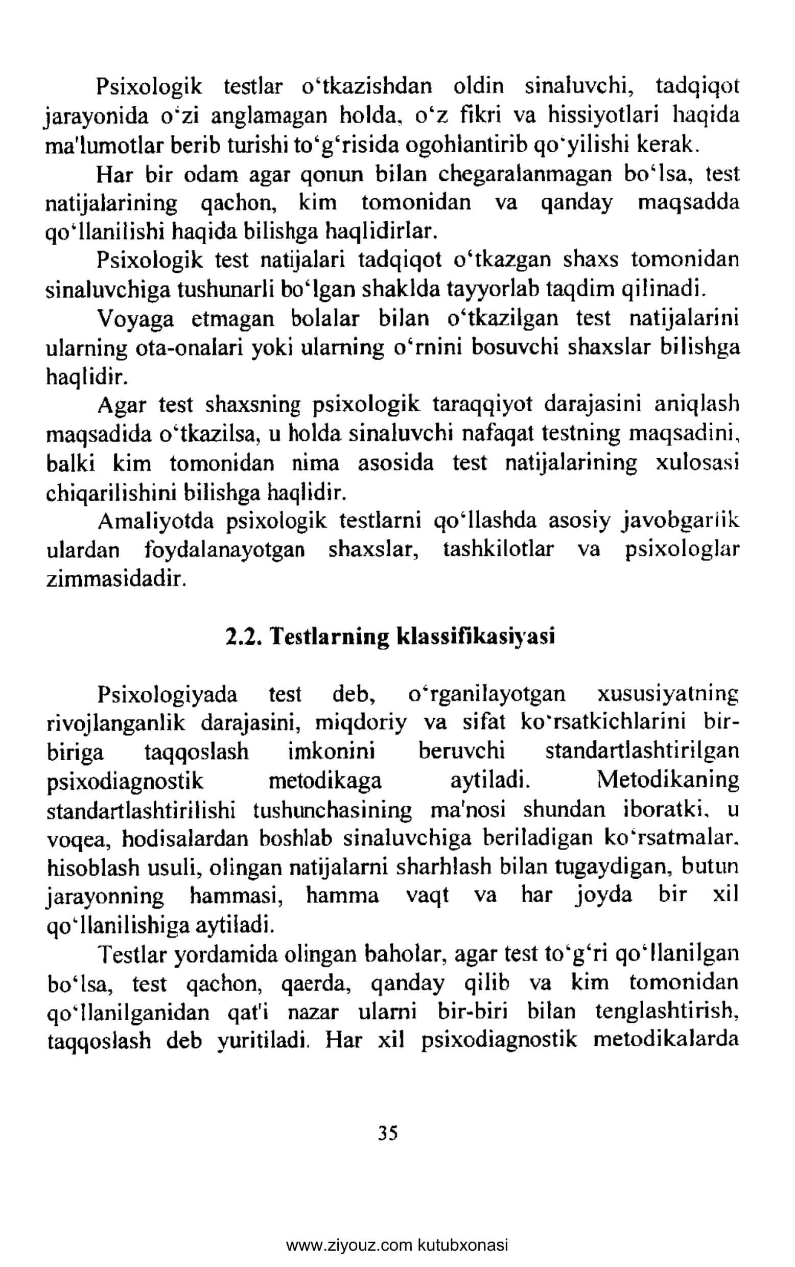 Psixodiagnostika - bu psixologning kasbiy faoliyatidagi murakkab va juda ma'suliyatli sohadir 3
