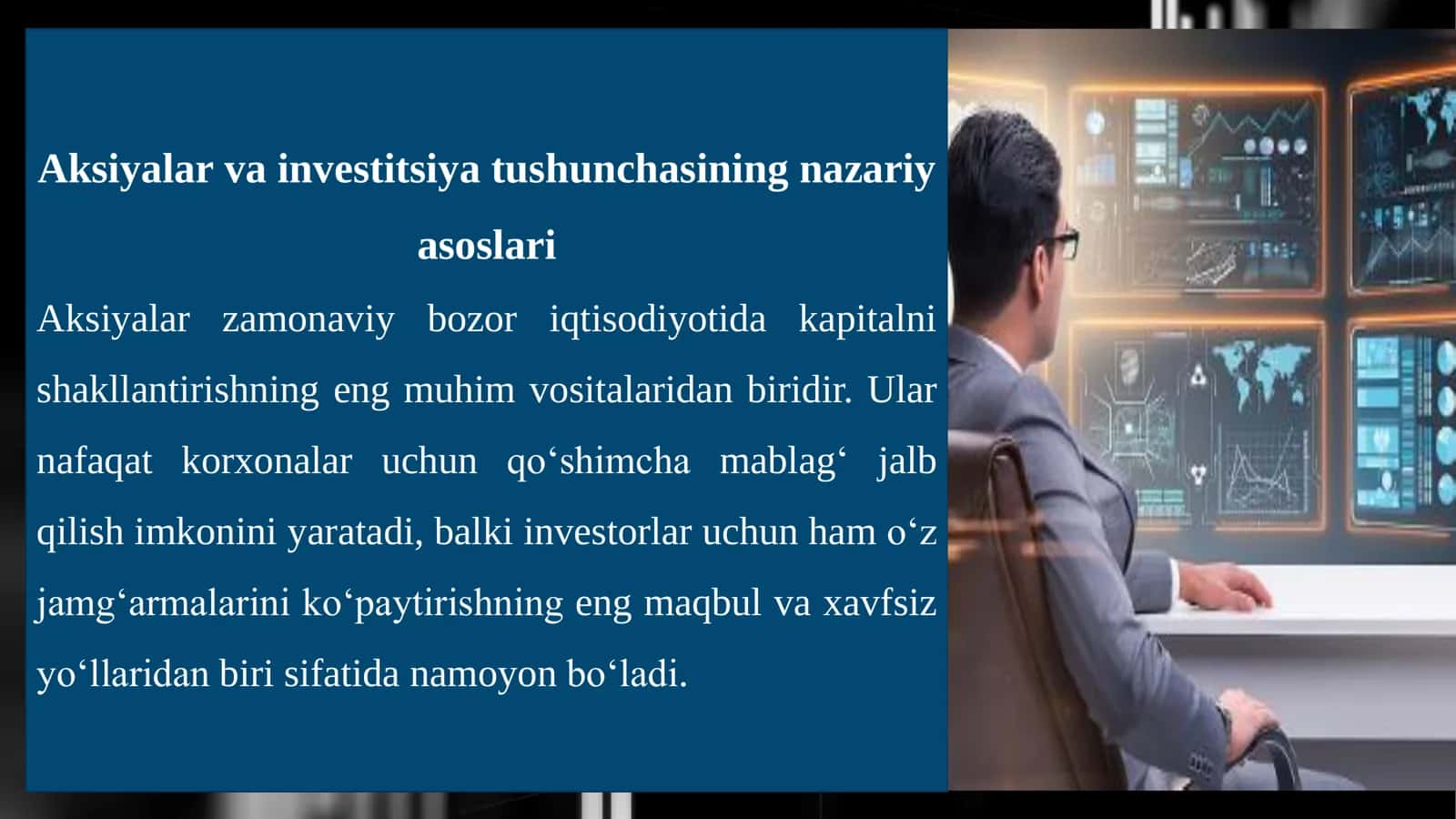 Aksiyaning Investitsiya Kiritish 3