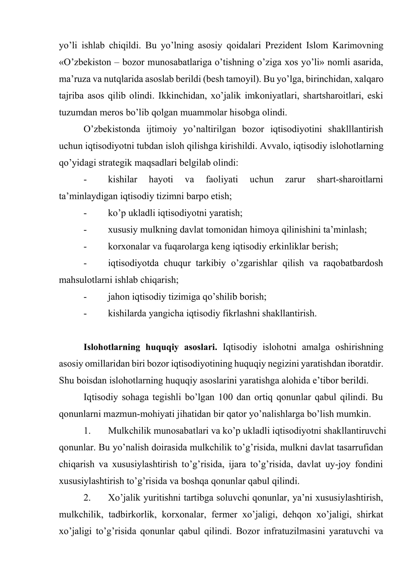 Mustaqillik yillarida O’zbekistonning iqtisodiy, ma’naviy-madaniy taraqqiyoti 3