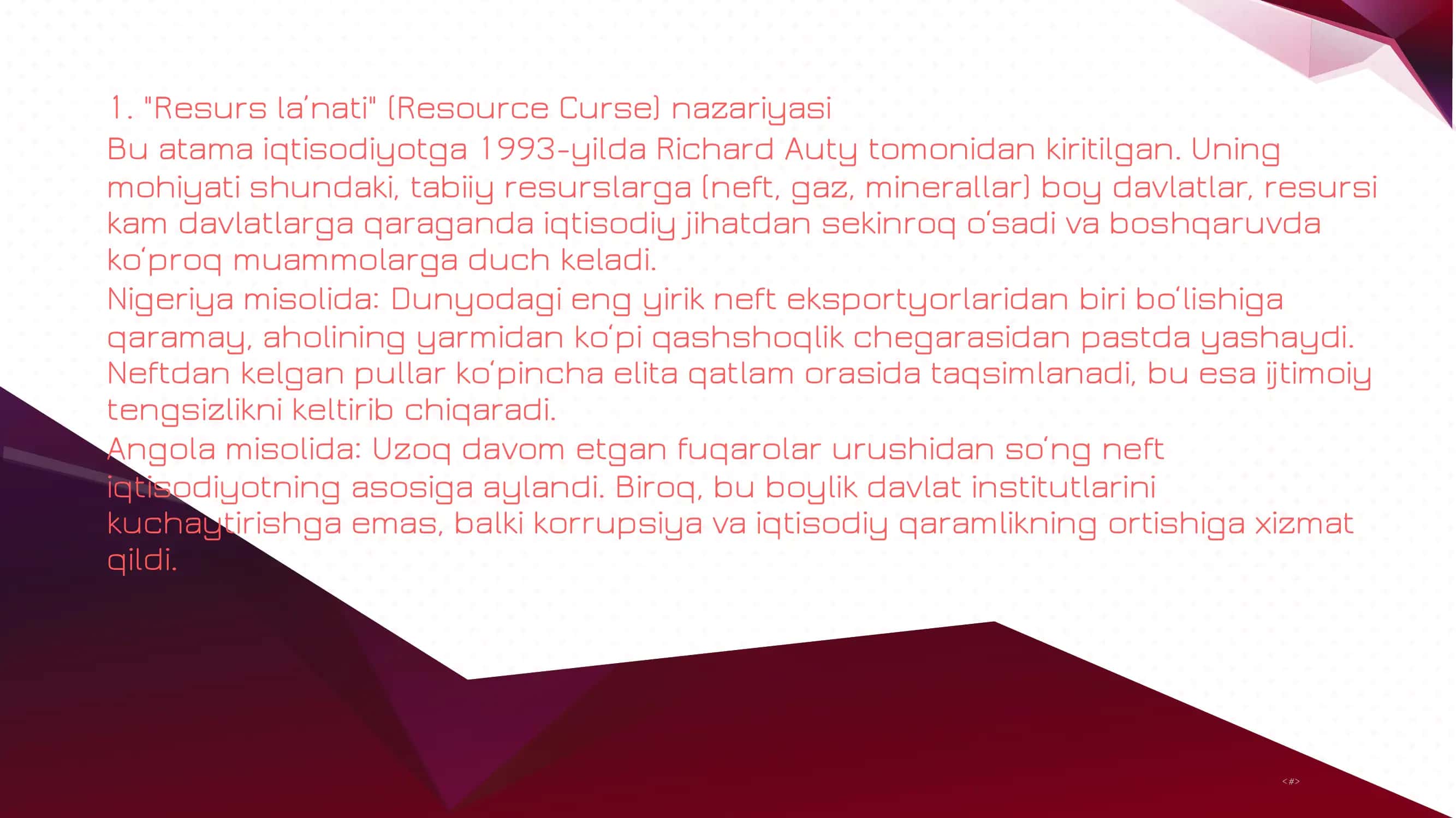 Resurs la'nati (Resource Curse) nazariyasi 3