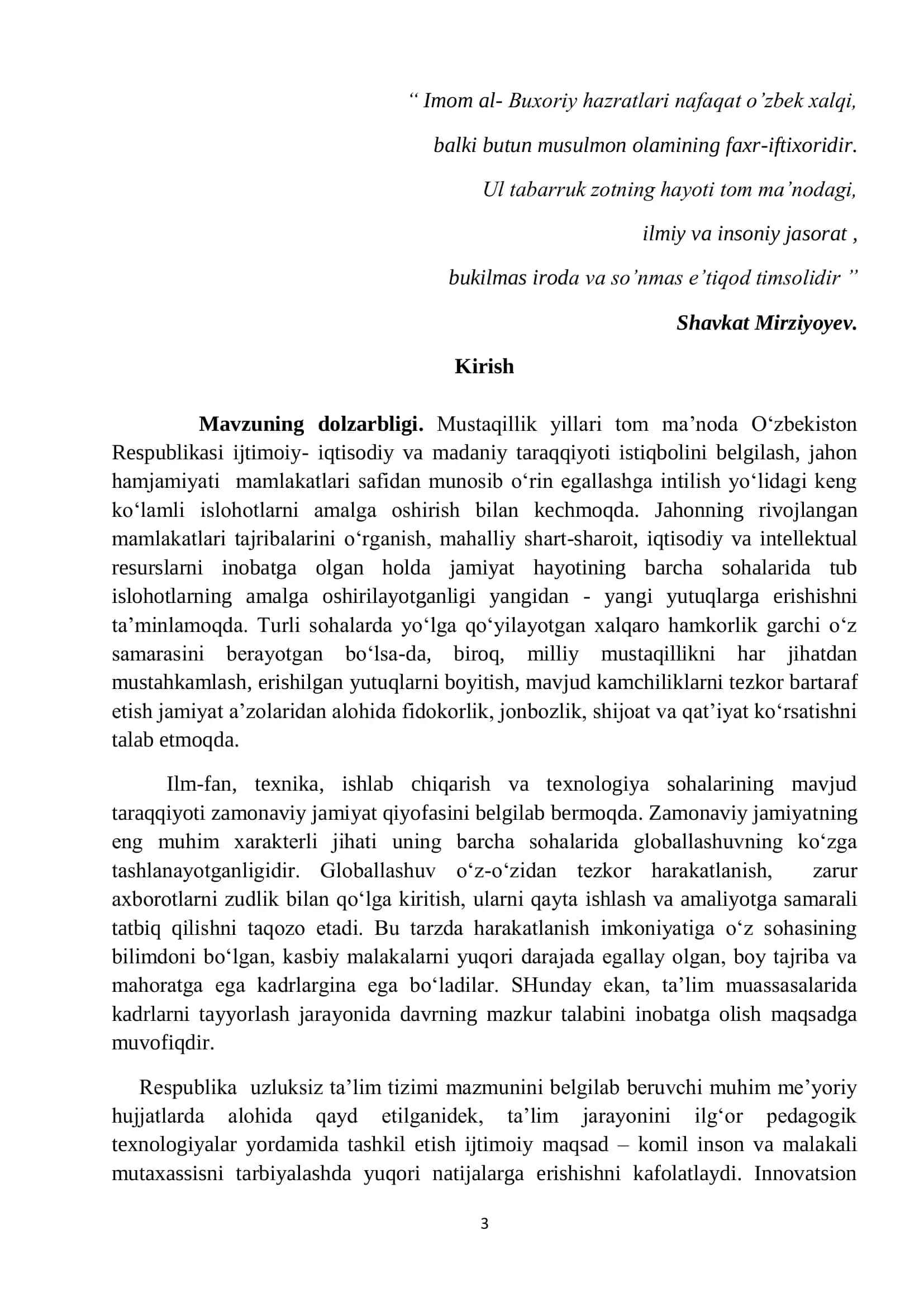 Imom Al-Buxoriy ta'limotining o'quvchilar tarbiyasidagi o'rni 3