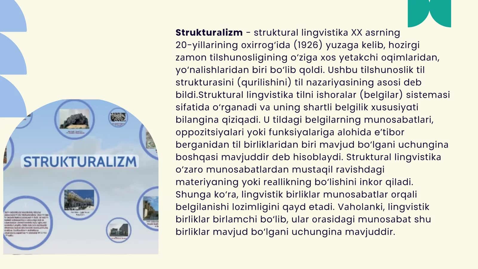Oʻzbek struktural tilshunosligi yoʻnalishlari va vakillari. 3