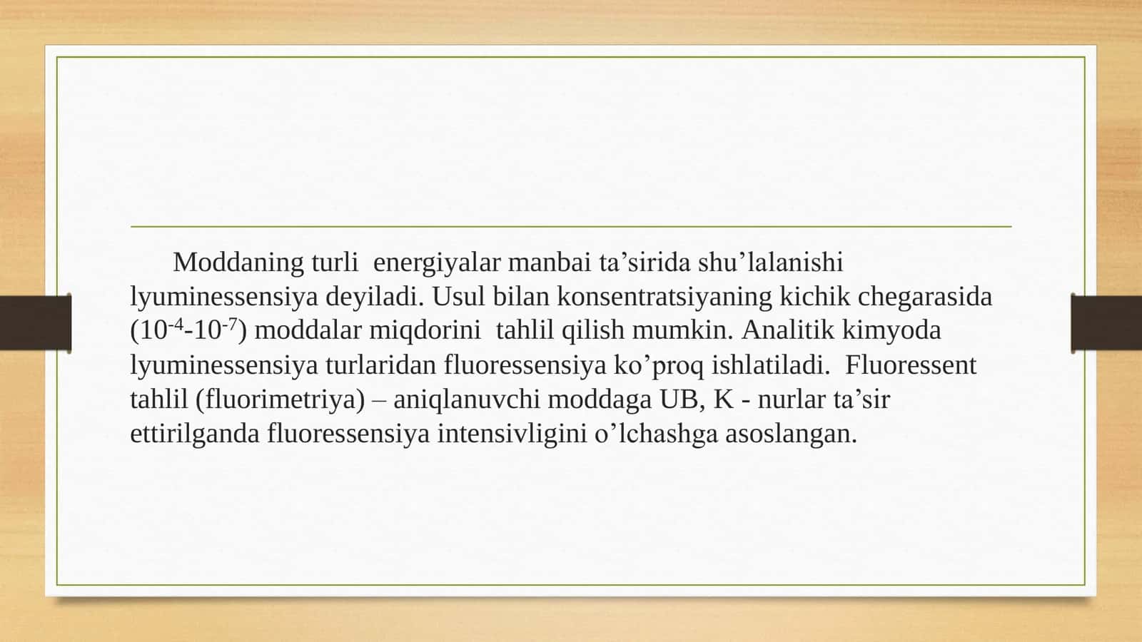 Lyuminsensiya analiz metodi 3