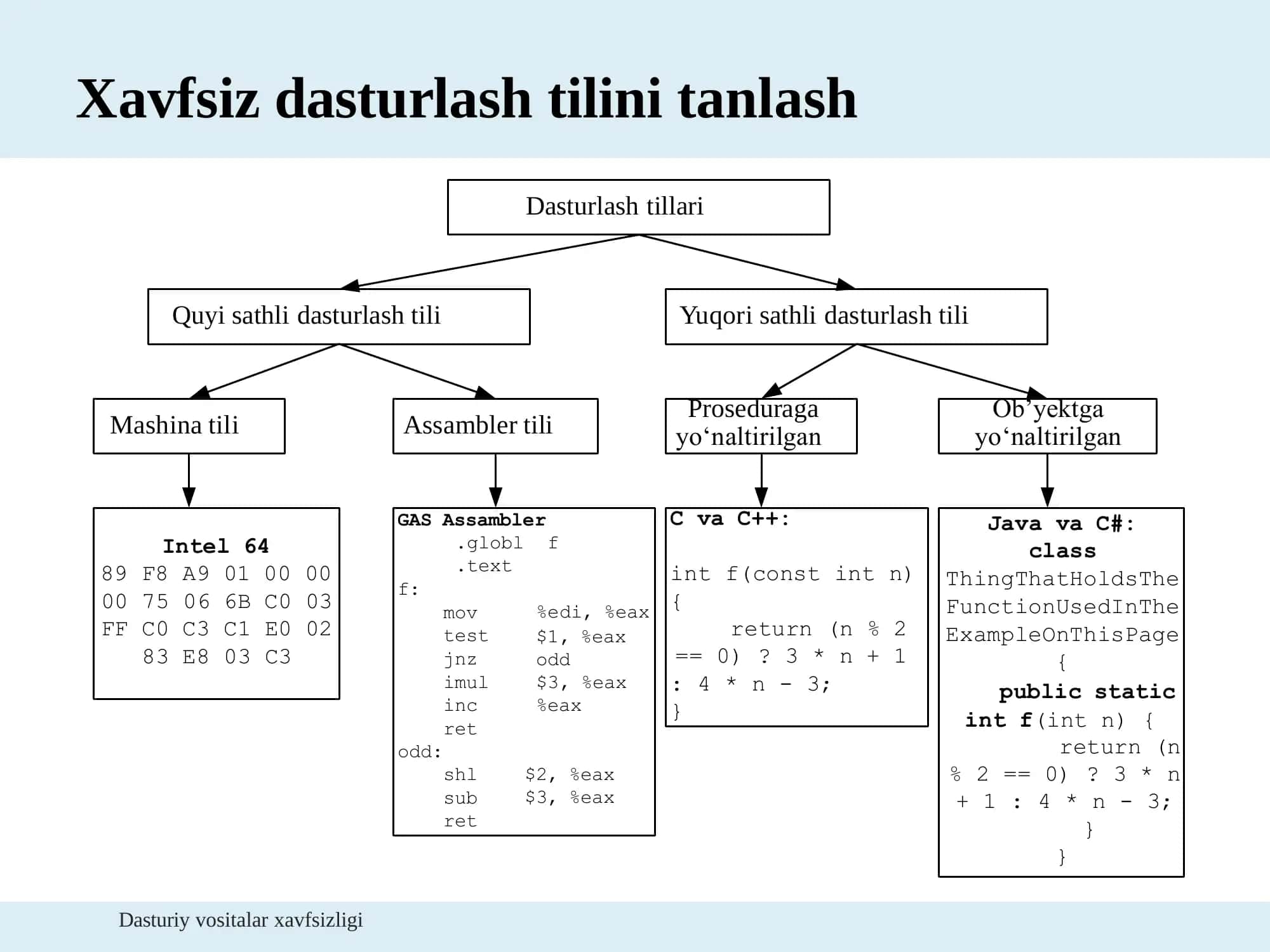 Dasturiy vositalar xavfsizligi 3