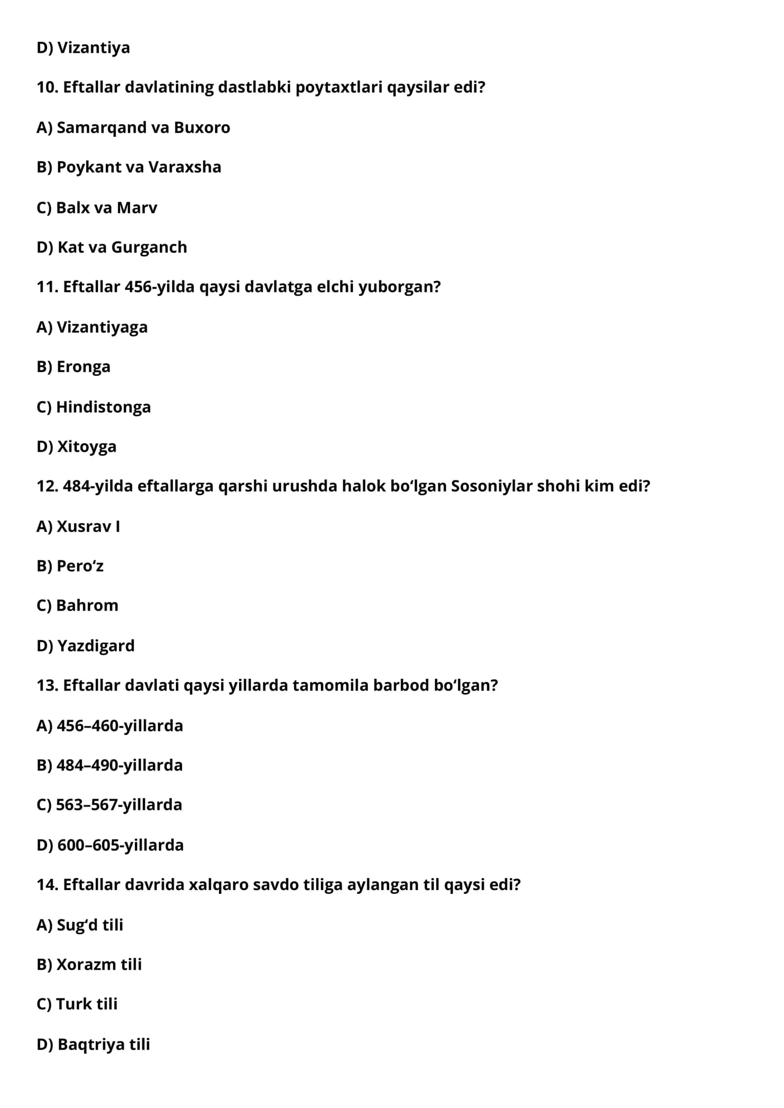 7 sinf Tarix fanidan abyuterentlar uchun DTM FORMATIDA KALITI BILAN 3