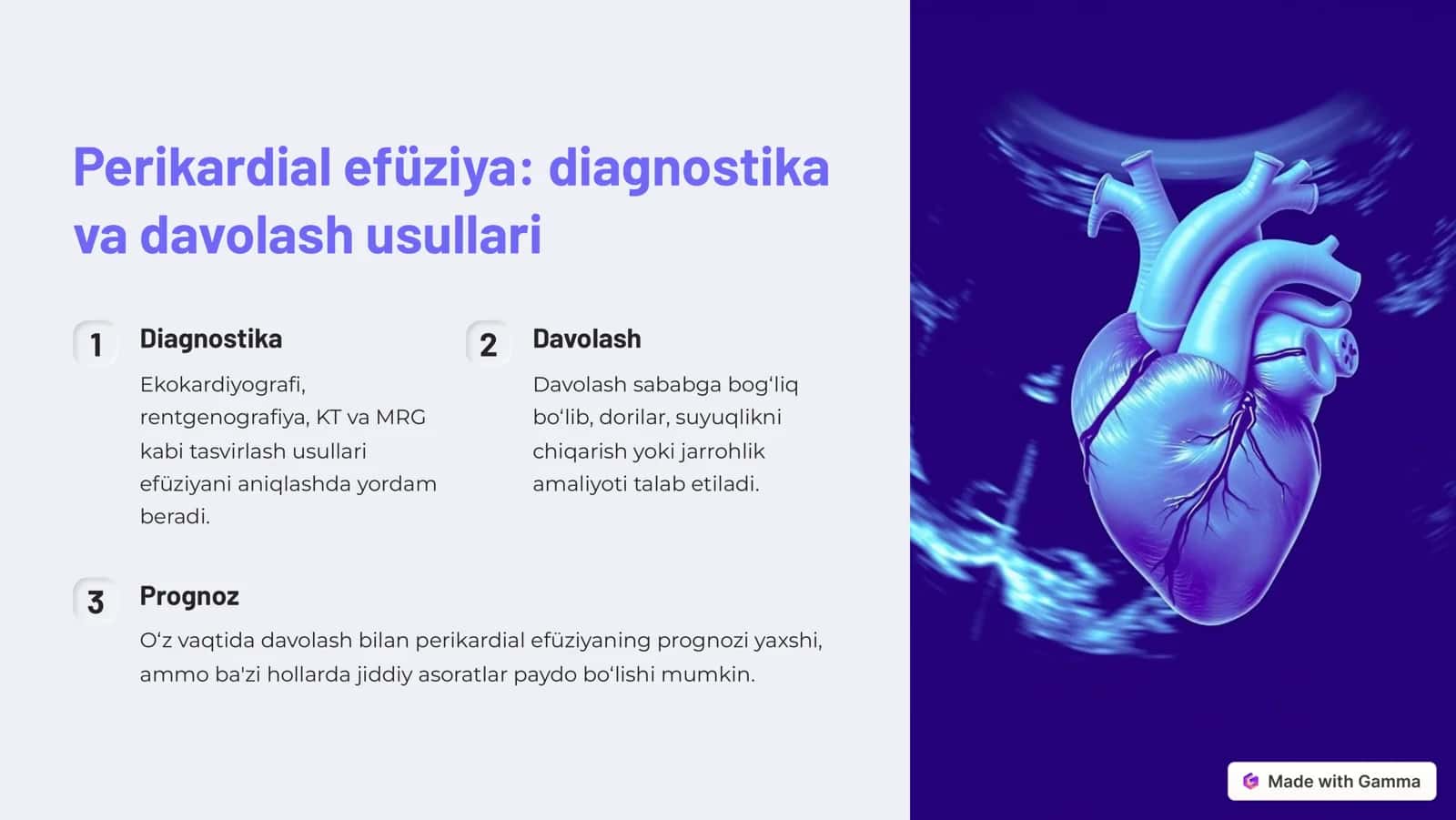 Yurak-qon tomir tizimi kasalliklari: Perikard, oʻsmalar va transplantatsiya 3