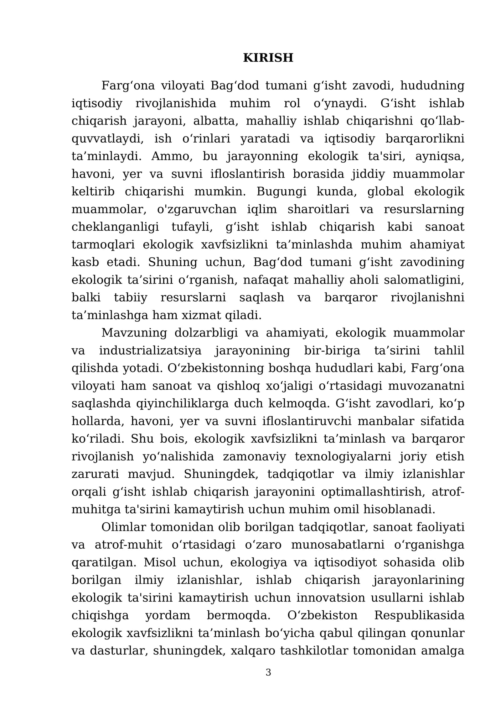 Fargʻona viloyati Bagʻdod tumani gʻisht zavodini ekologiya bogʻlab mustaqil ish tuzish kerak 3