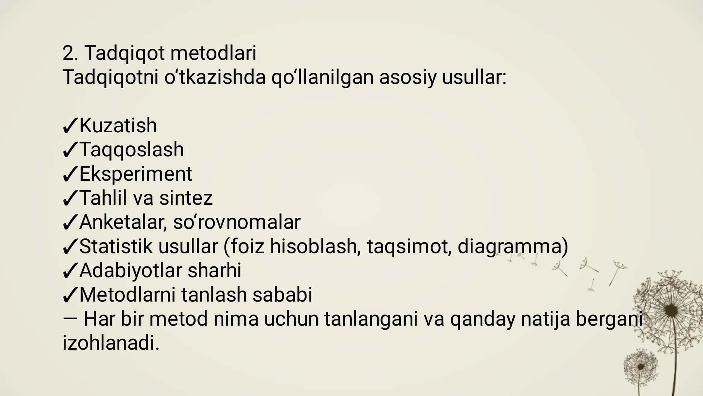 TADQIQOT NATIJALARI BO‘YICHA HISOBOT VA TAQDIMOT TAYYORLASH 3