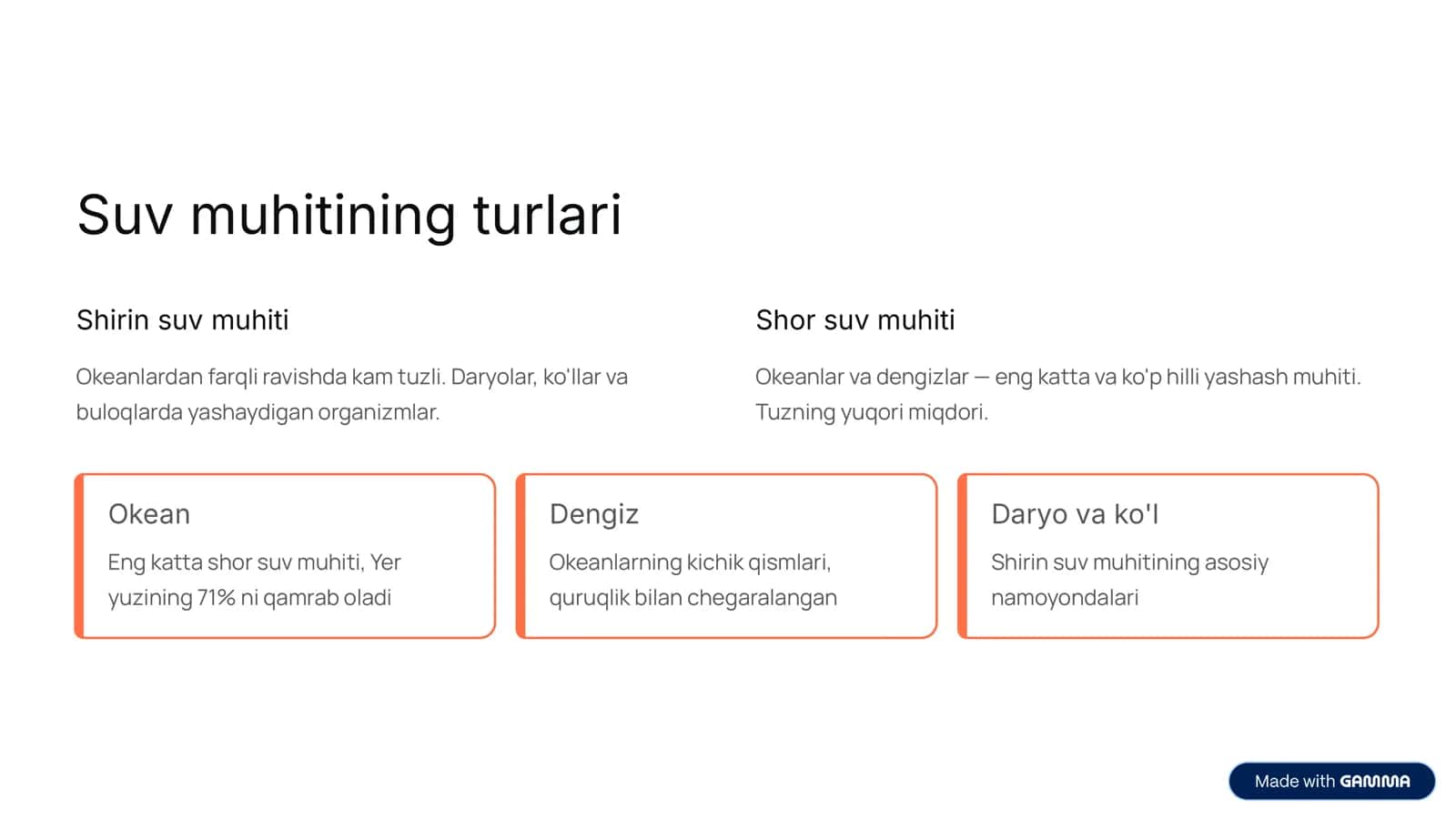Organizmlarning yashash muhiti: Suv muhiti 3