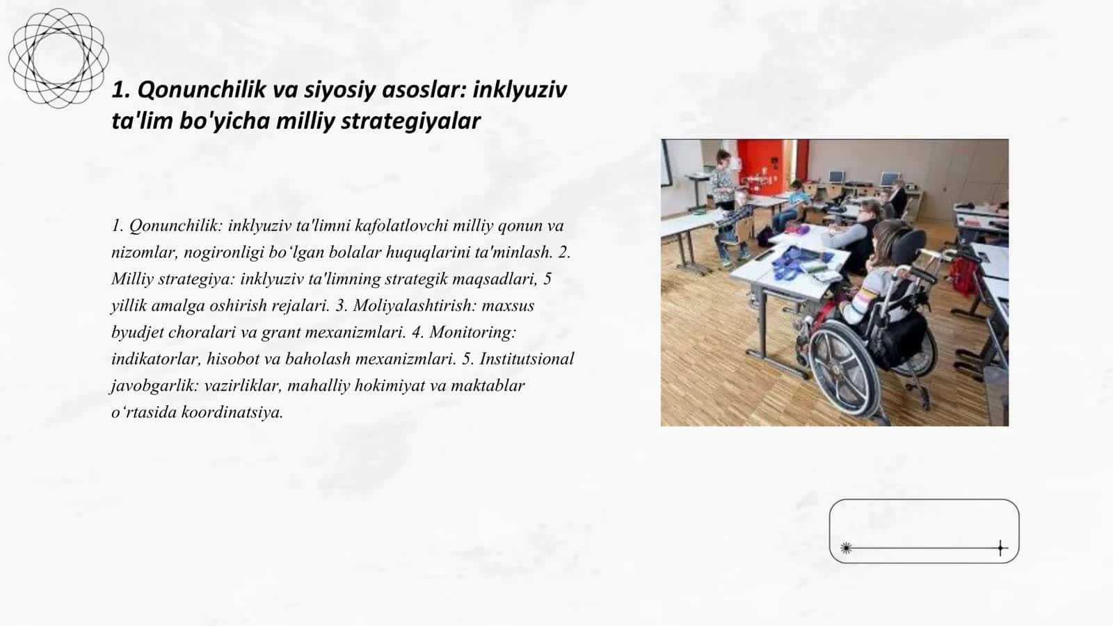 ALOHIDA TA’LIM EHTIYOJLARI BO’LGAN BOLALARNI SAMARALI INKLYUZIV TA’LIM OLISHINING ASOSIY SHARTLARI 3