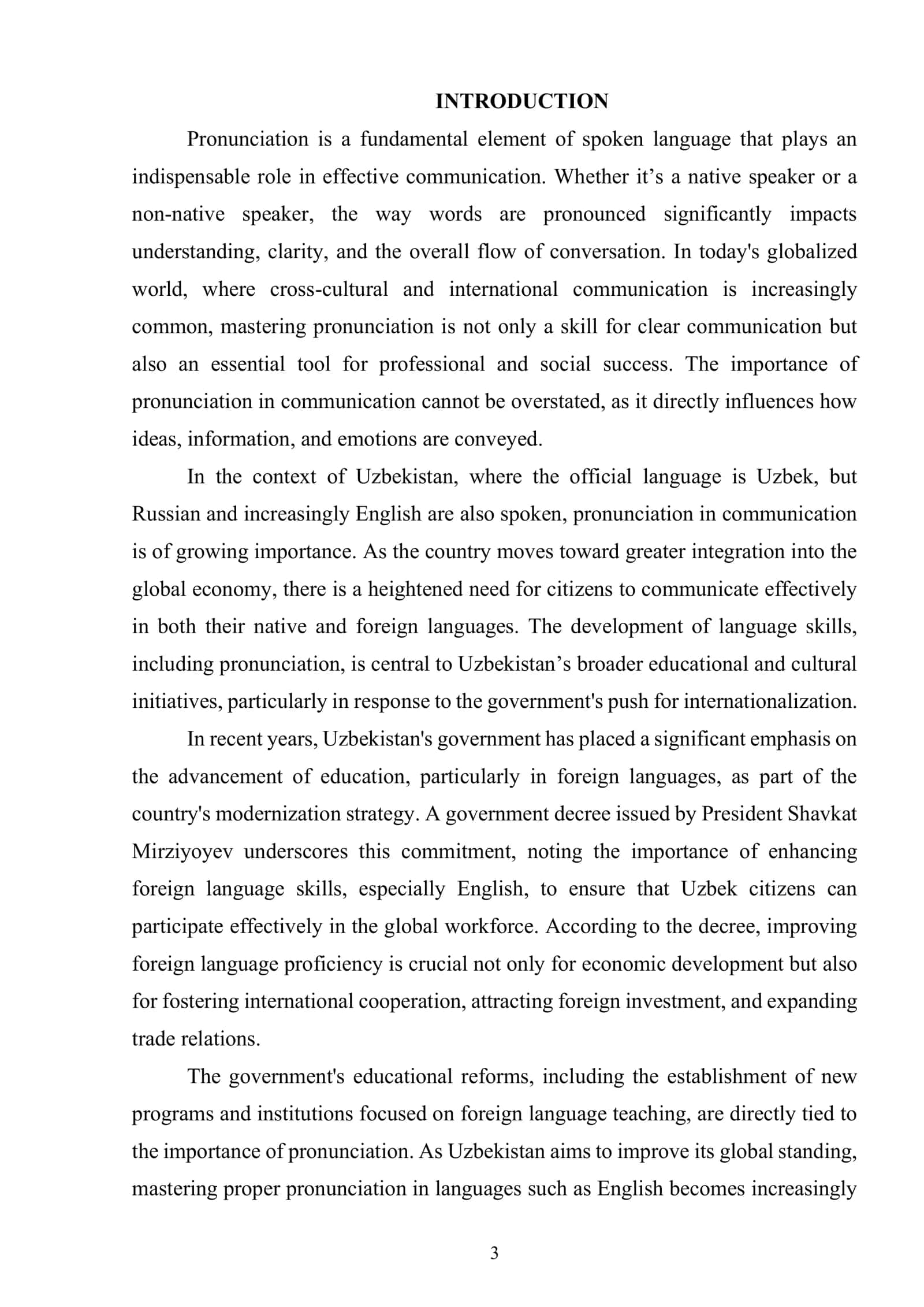 THE IMPORTANCE OF PRONUNCIATION IN COMMUNICATION 3