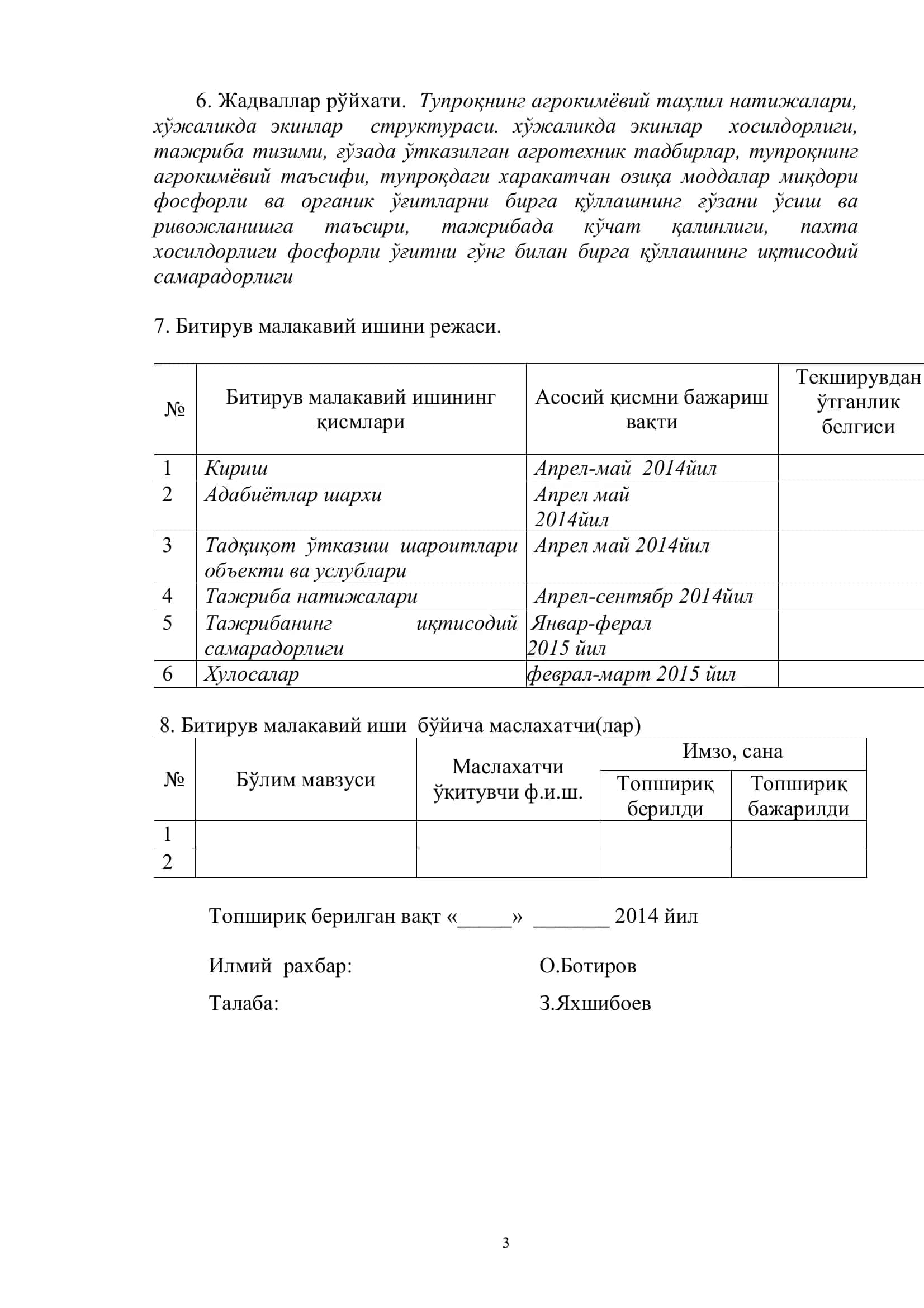 Ғўза-буғдой навбатлаб экиш даласида фосфорли ўғитларни органик ўғит билан бирга қўллаш 3