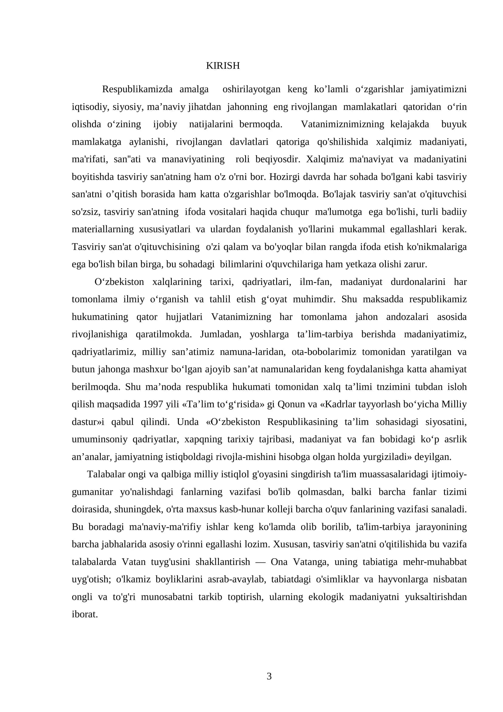 Tasviriy san‘at va muhandislik grafikasi ta‘lim yo’nalishi 3