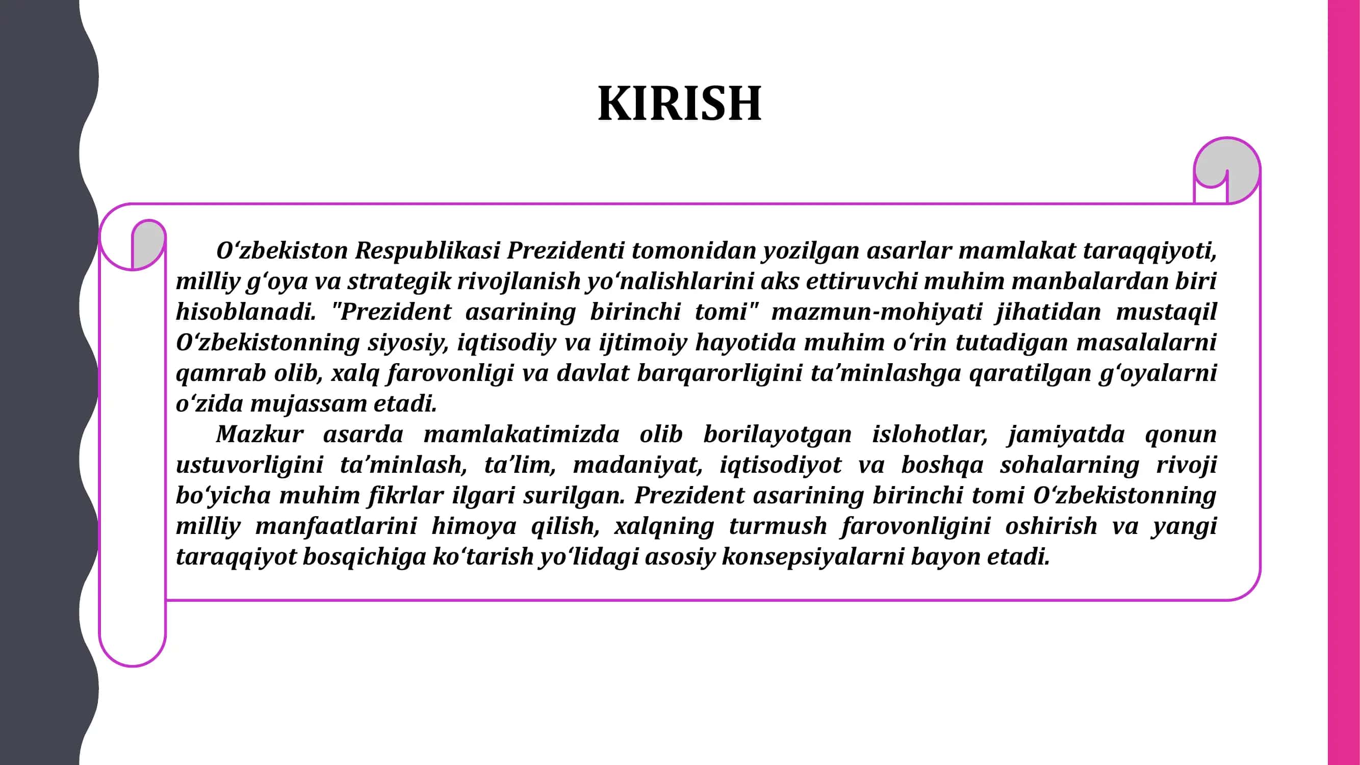 Prezident asarining birinchi tomi 3