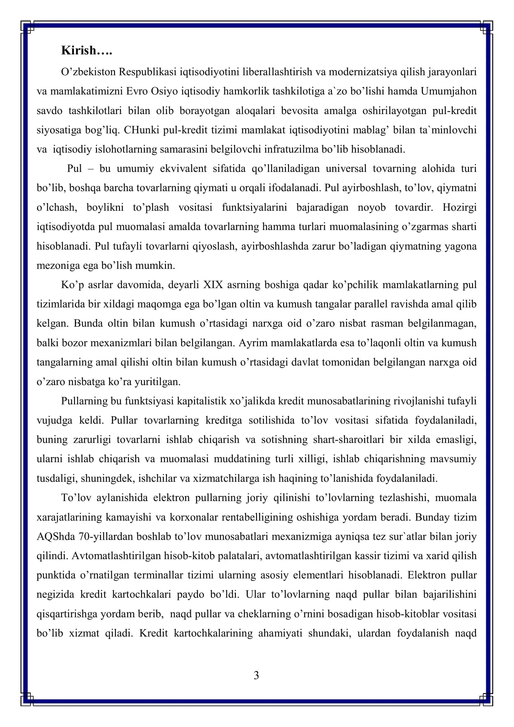 To’lov va savdo balanslari va uni rivojlantirish 3