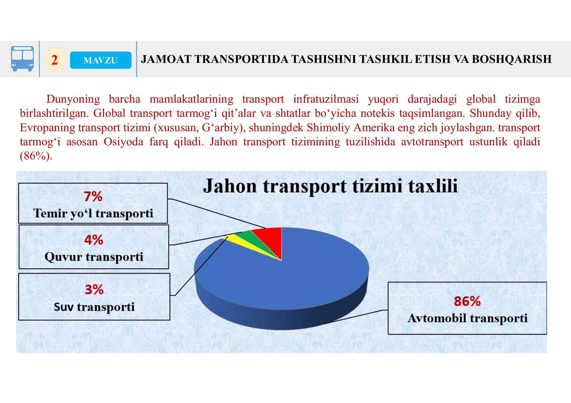 Yo‘lovchilarni tashish jamoat transporti tahlili 3