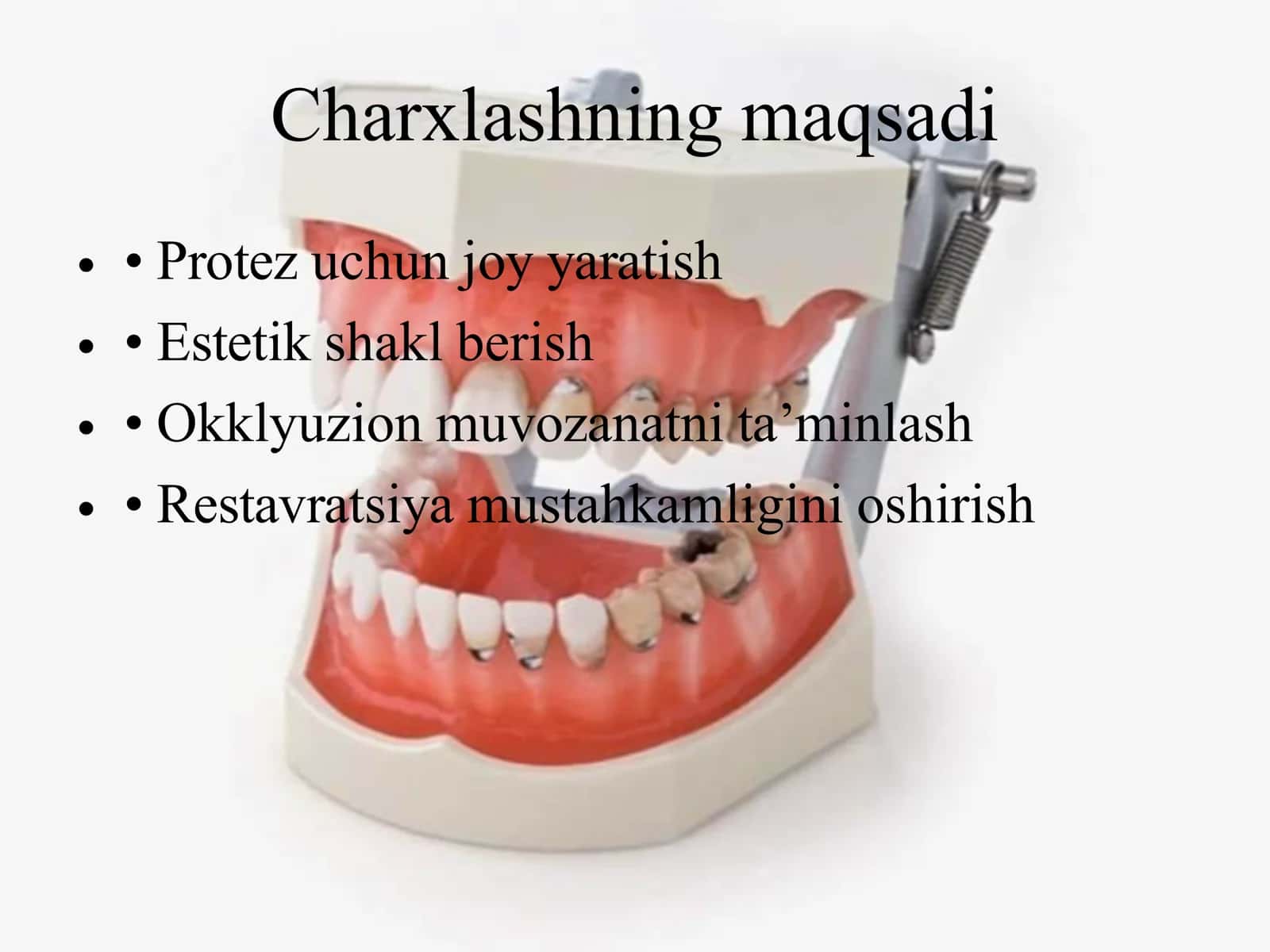 Tish qattiq to‘qimalarini charxlash bosqichlari va tamoyillari 3