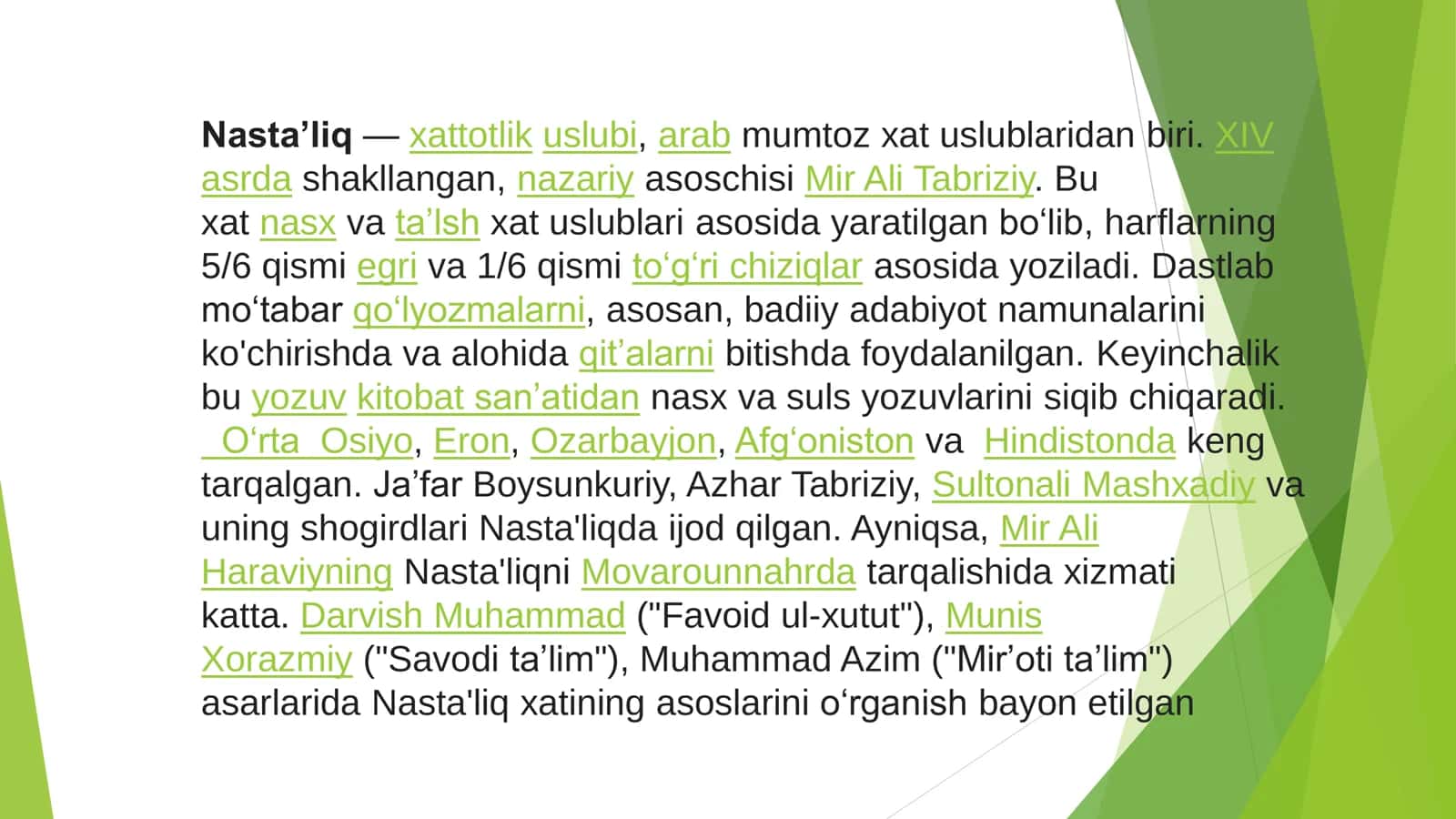 Xatti forsiy Nasta liq xatining O rta Osiyoda paydo bo lishi, rivoji, takomili 3