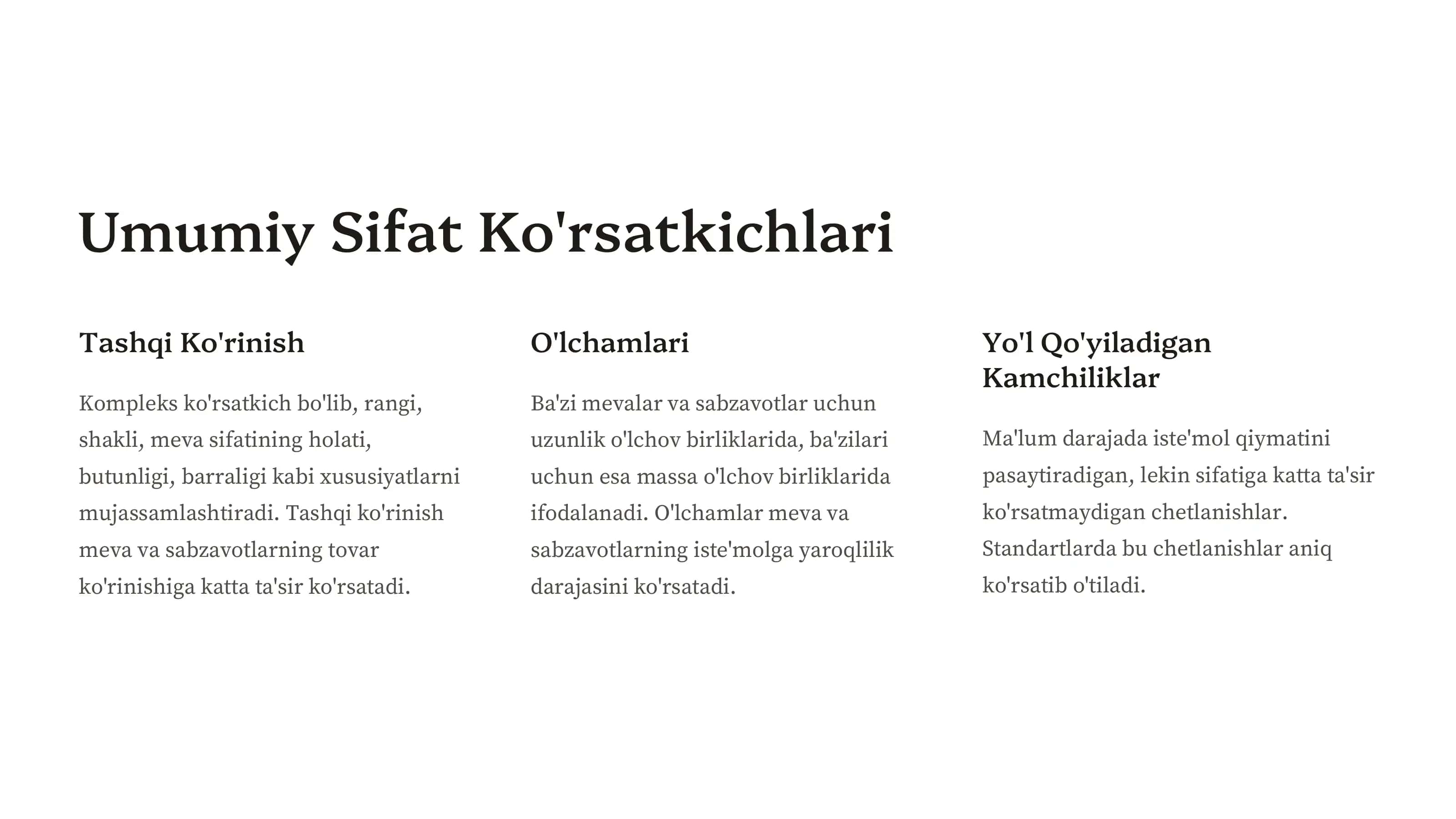 Sabzavot va Mevalar Mahsulotlarini Ekspertizasi 3