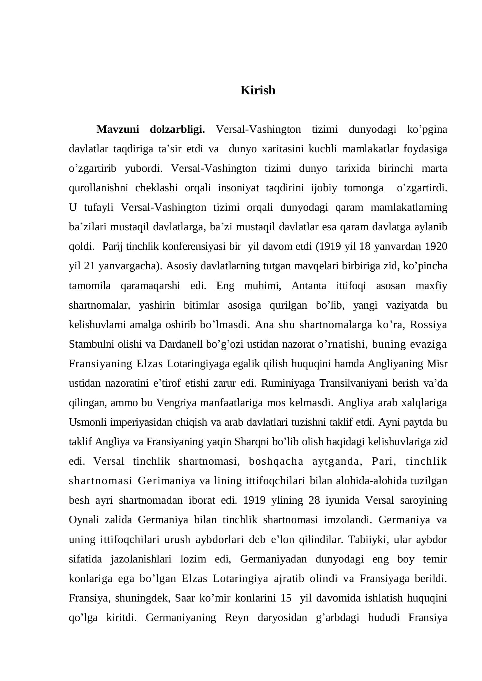 Versal-Vashington tizimi va uning xalqaro ahamiyati 3