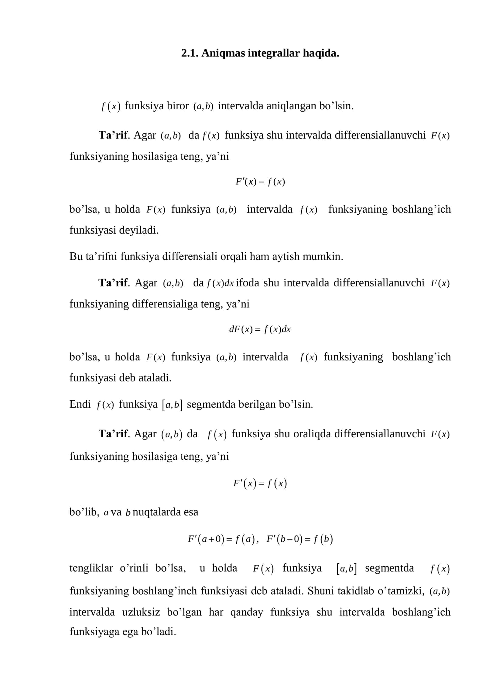 Ikkinchi tur egri chiziqli integrallar 3