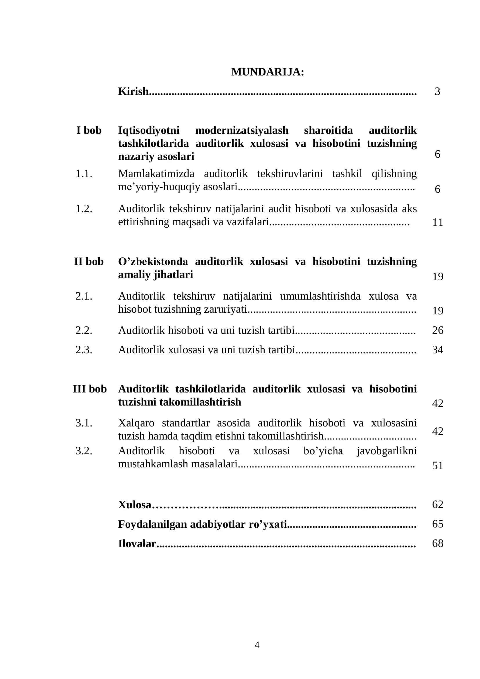 AUDITORLIK TASHKILOTLARIDA AUDITORLIK XULOSASI VA HISOBOTINI TUZISH TARTIBI 3