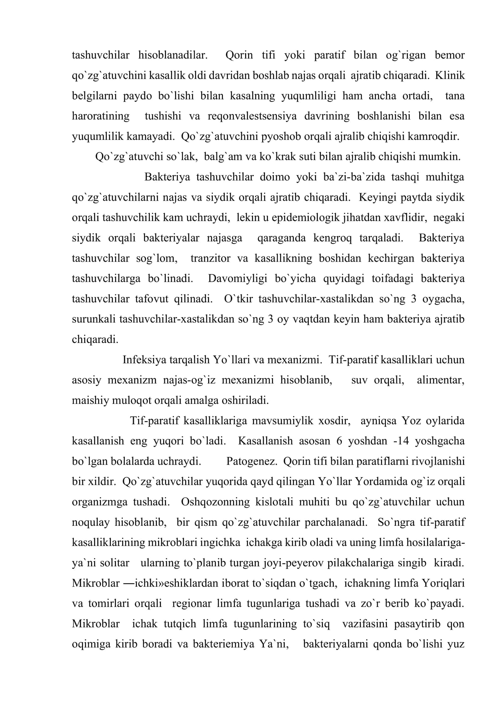 Qorin tifi, paratiflar A va B hamda salmonellyozlarda hamshiralik ishi 3
