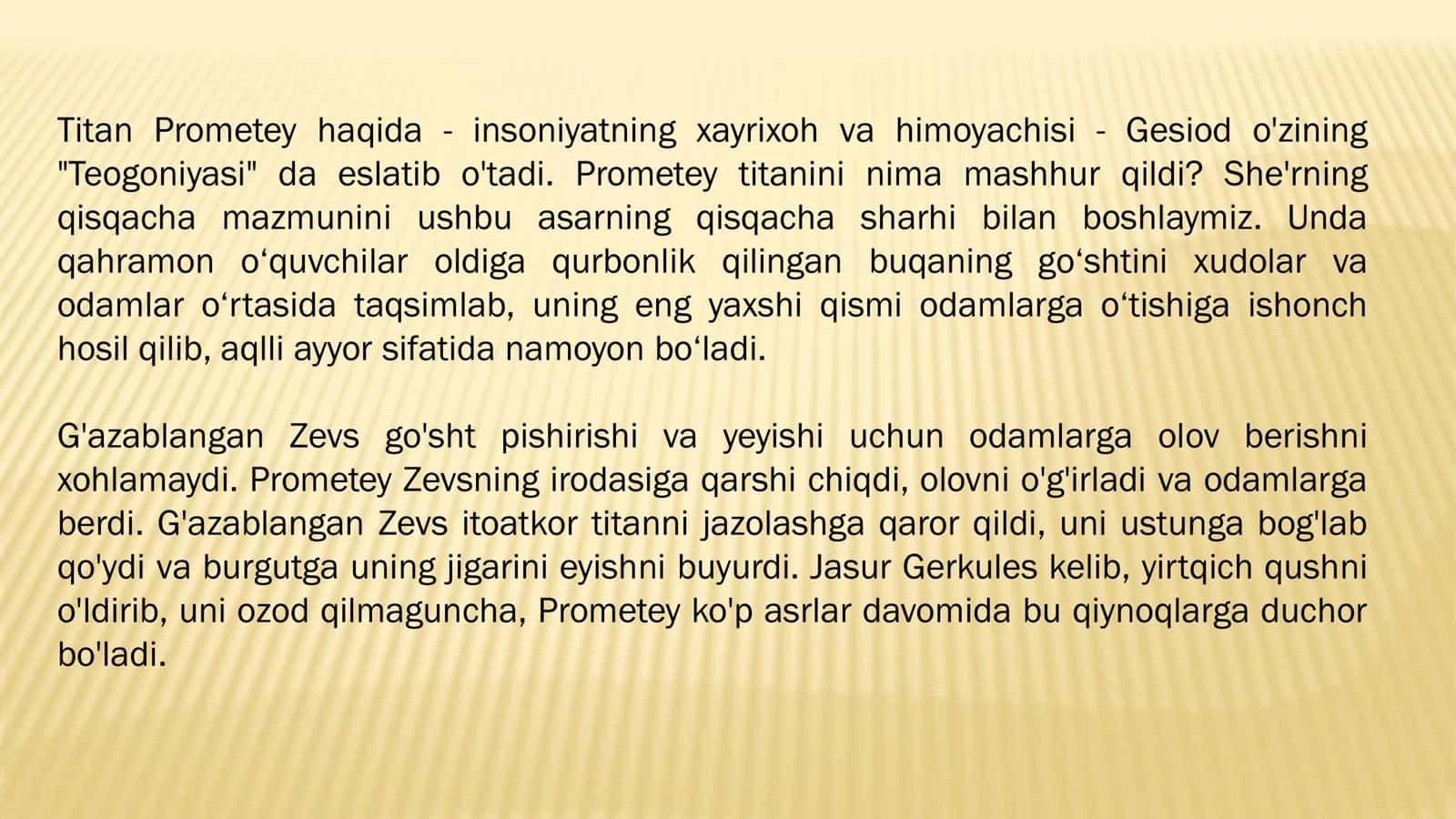 ZANJIRBAND PROMETEY ASARIDA MIFOLOGIYANING O'RNI 3