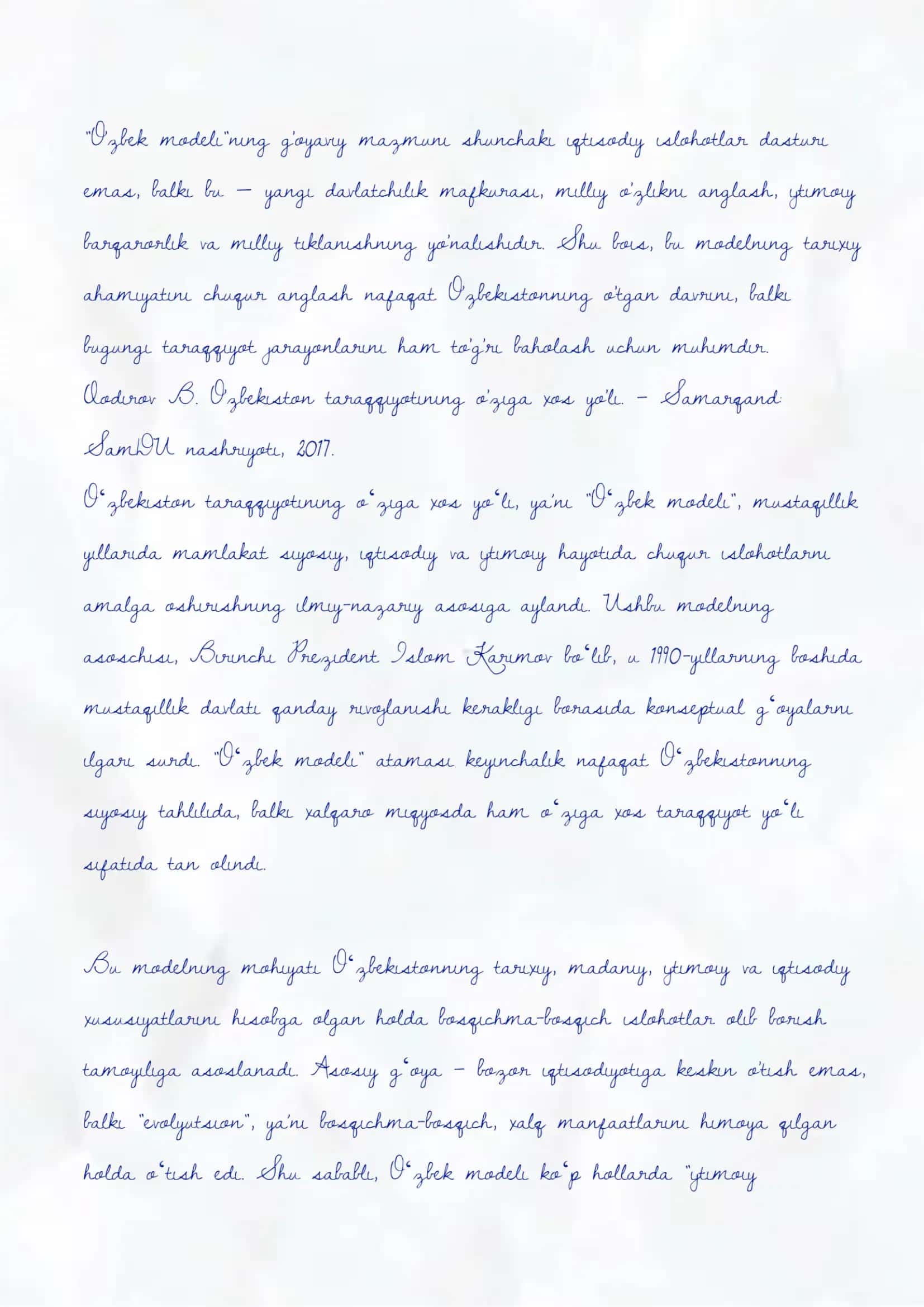 “O’zbek modeli” va uning tarixiy ahamiyati. 3