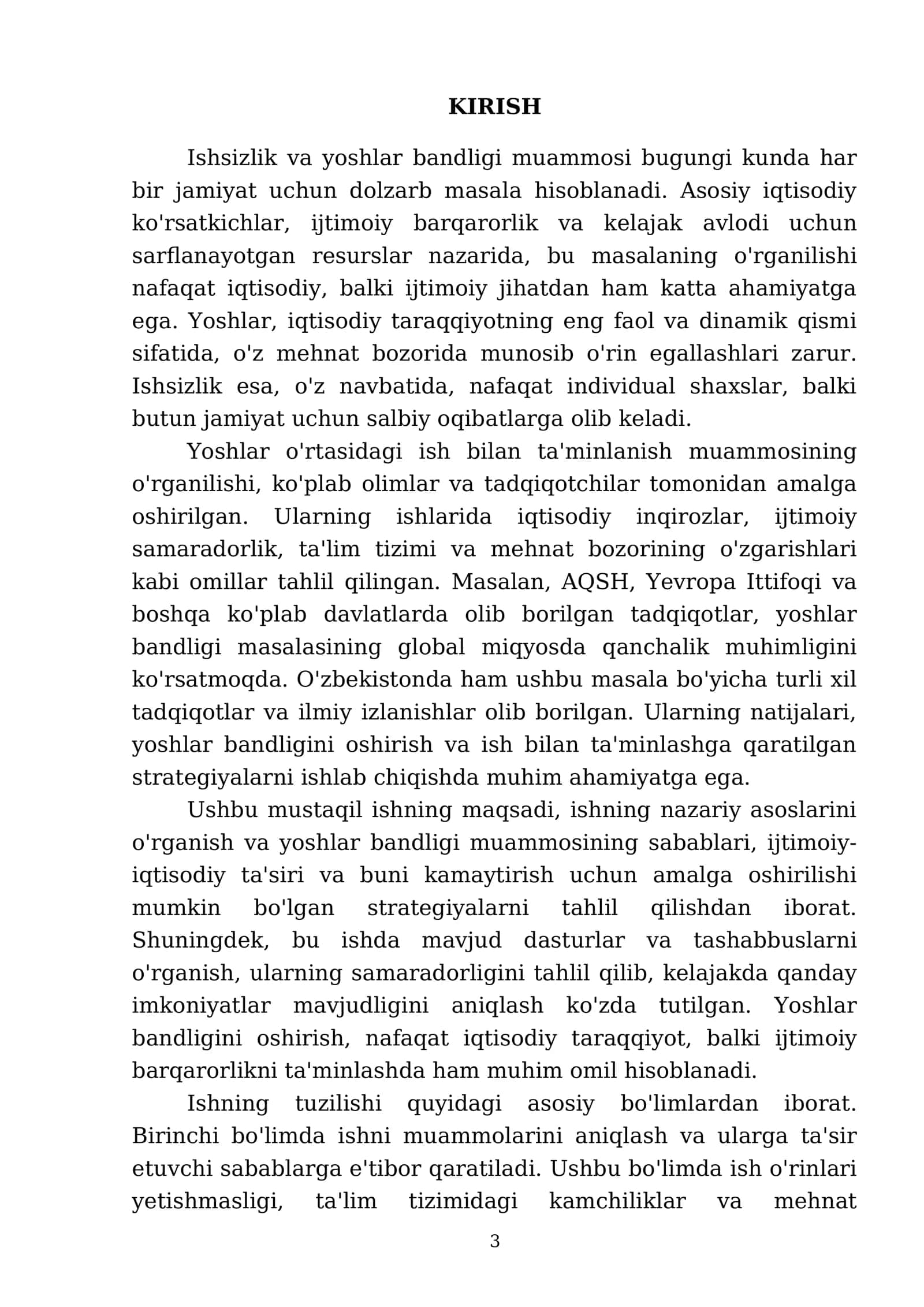 Ishsizlik va yoshlar bandligi muammosi 3