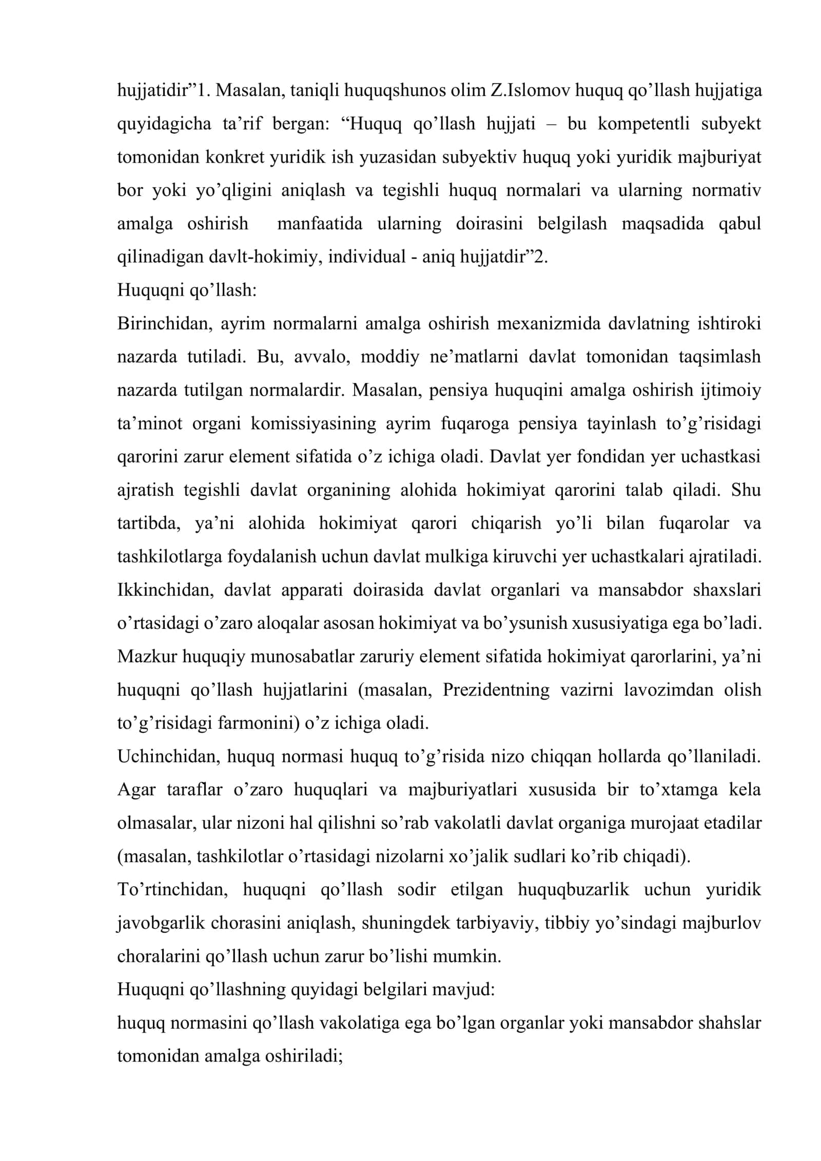 Huquqni qo’llash hujjatining yuridik texnikasi 3