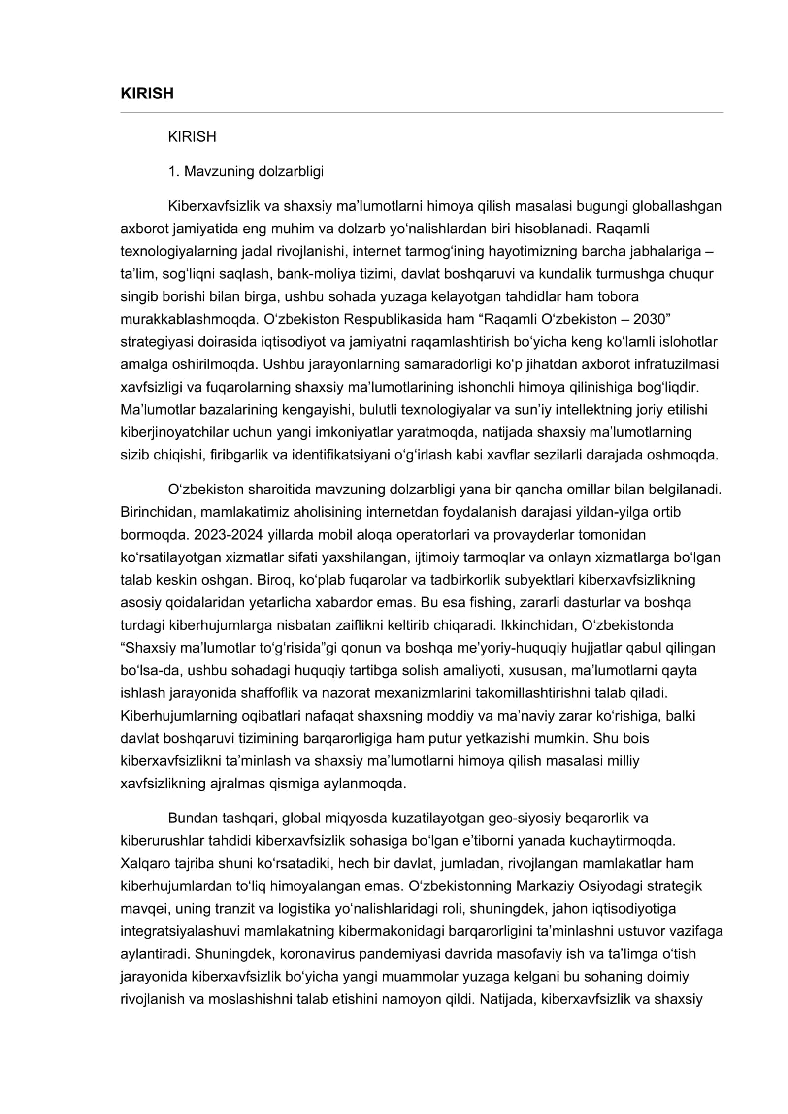 Kiberxavfsizlik va shaxsiy ma'lumotlarni himoya qilish 3