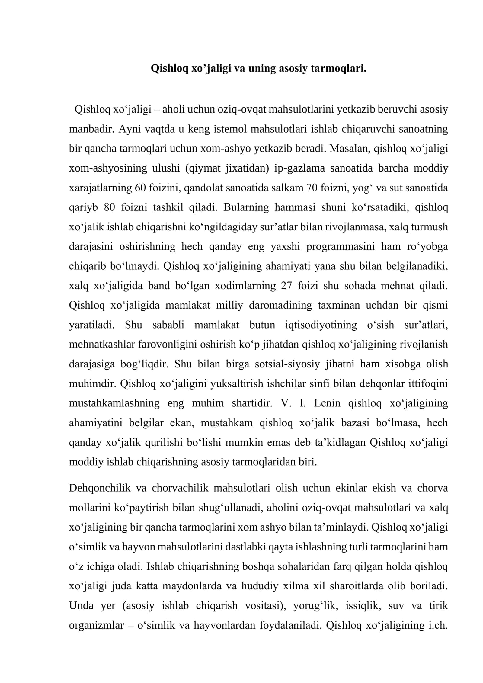 Qishloq xo‘jalik mahsulotlari statistikasi 3