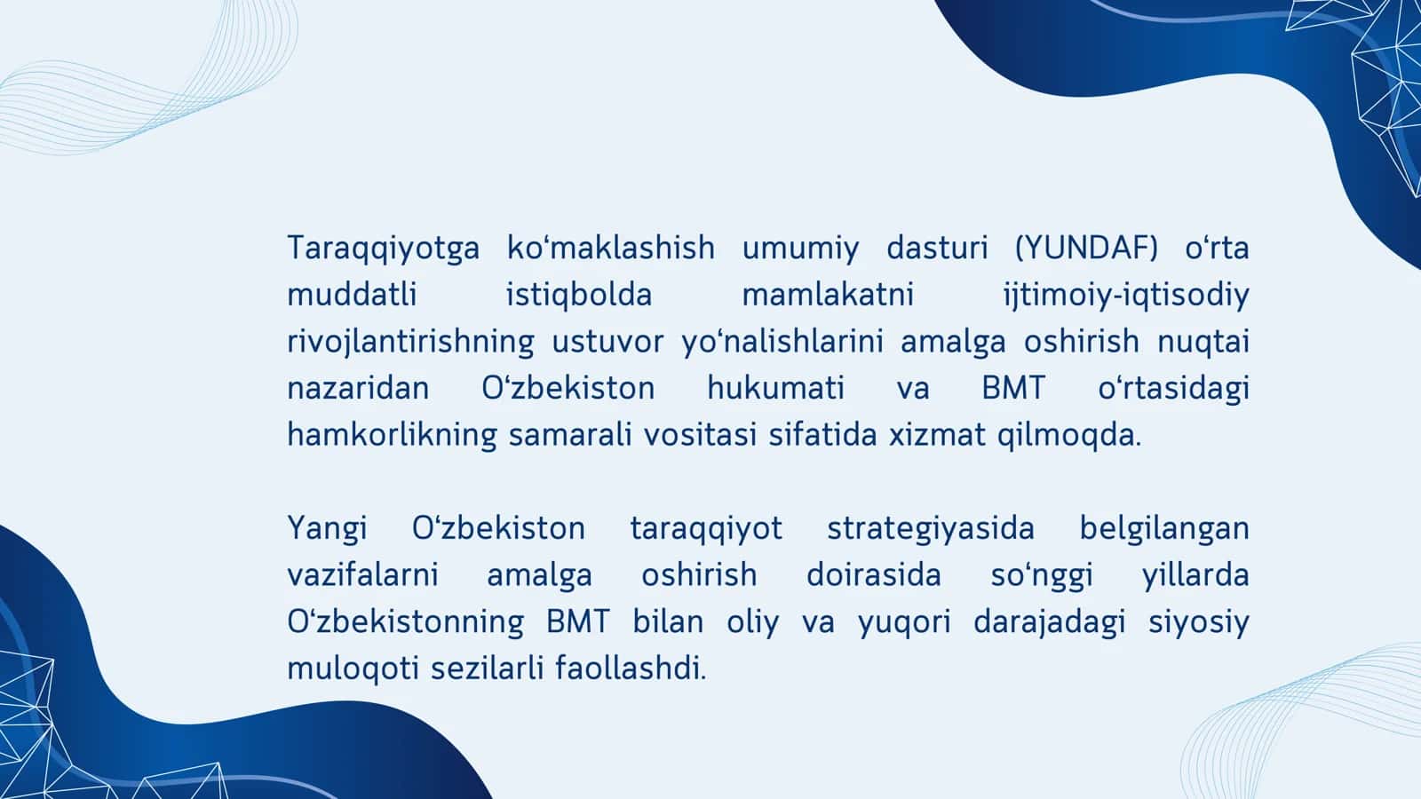 Oʻzbekistonning xalqaro tashkilotlar bilan hamkorlik aloqalari 3