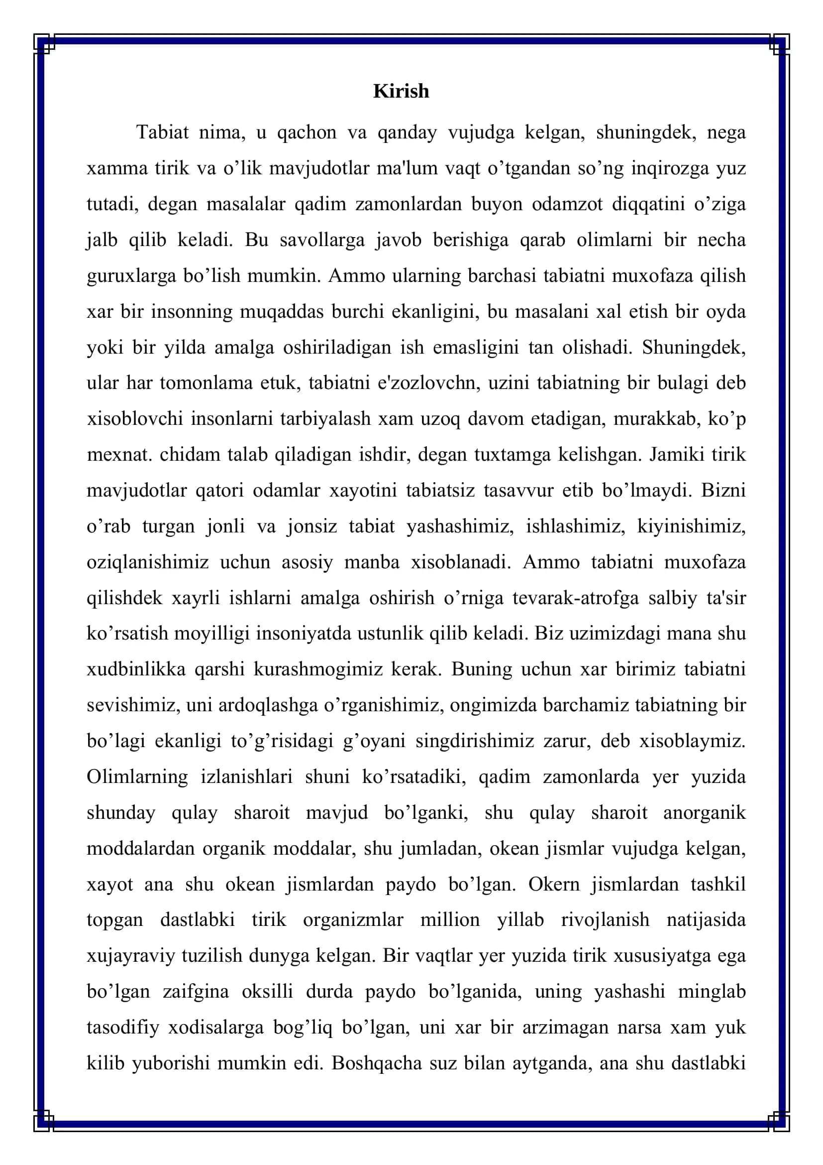 Global ekologik muammolarning kelib chiqish sabablari va ularni hal qilish chora tadbirlari 3