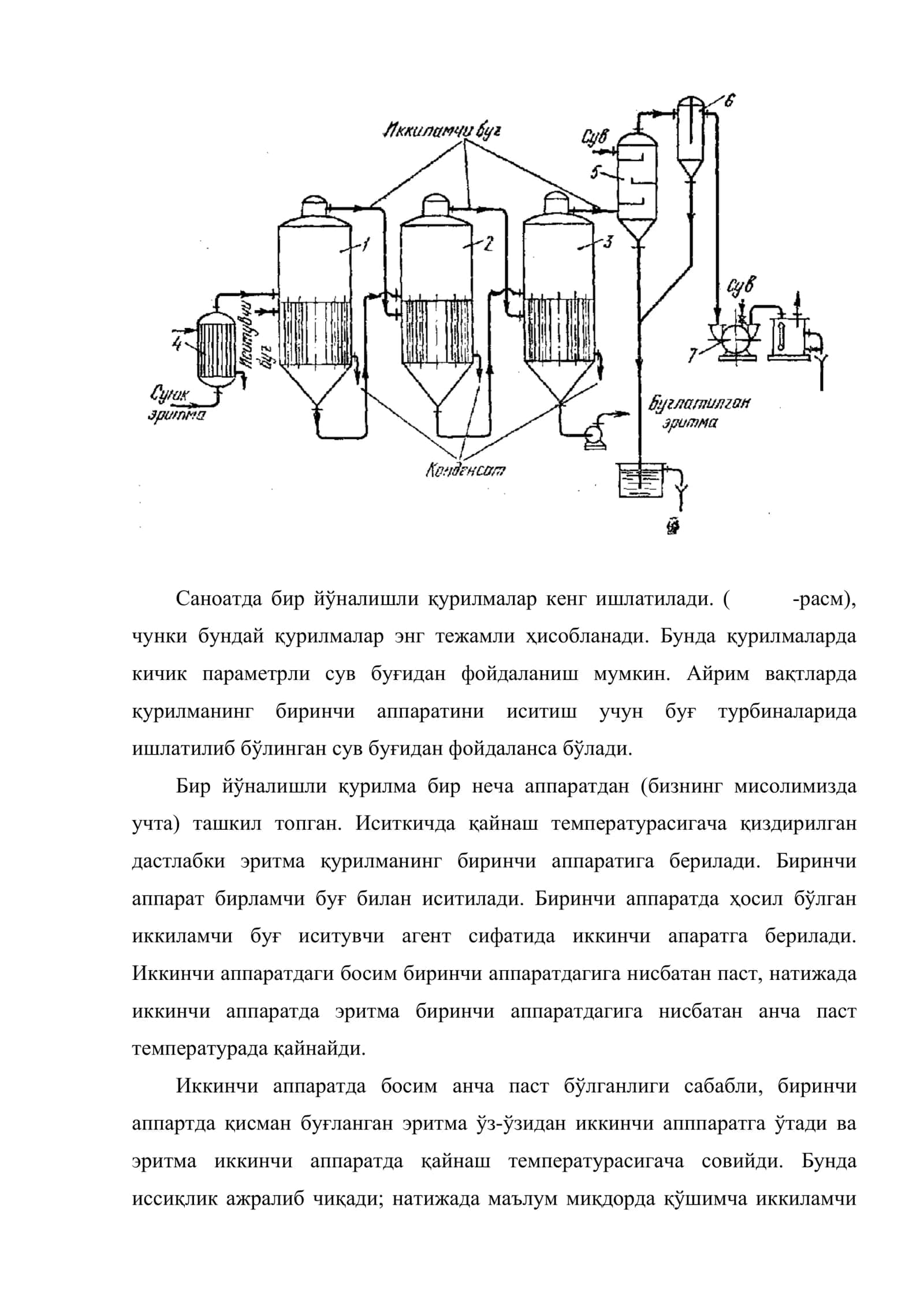 Кўп аппаратли буғлатиш қурилмаси 3