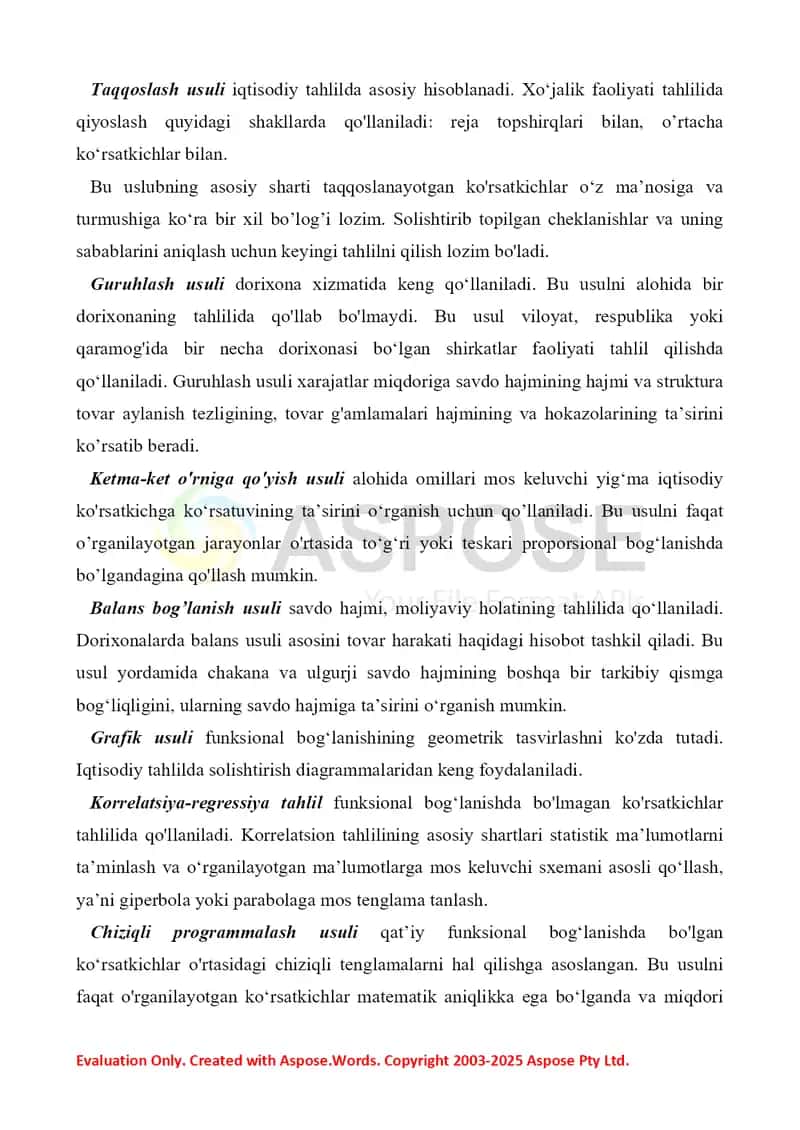 Dorixonaning moliyaviy xo'jalik faoliyati. 18-amaliy mashg’ulot 8 bet. 3
