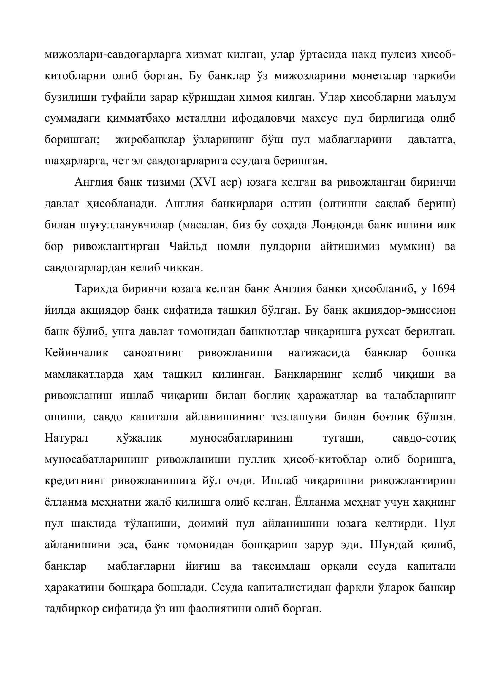 Миллий иқтисодиётни ривожлантиришда банкларнинг ўрни ва аҳамияти 3