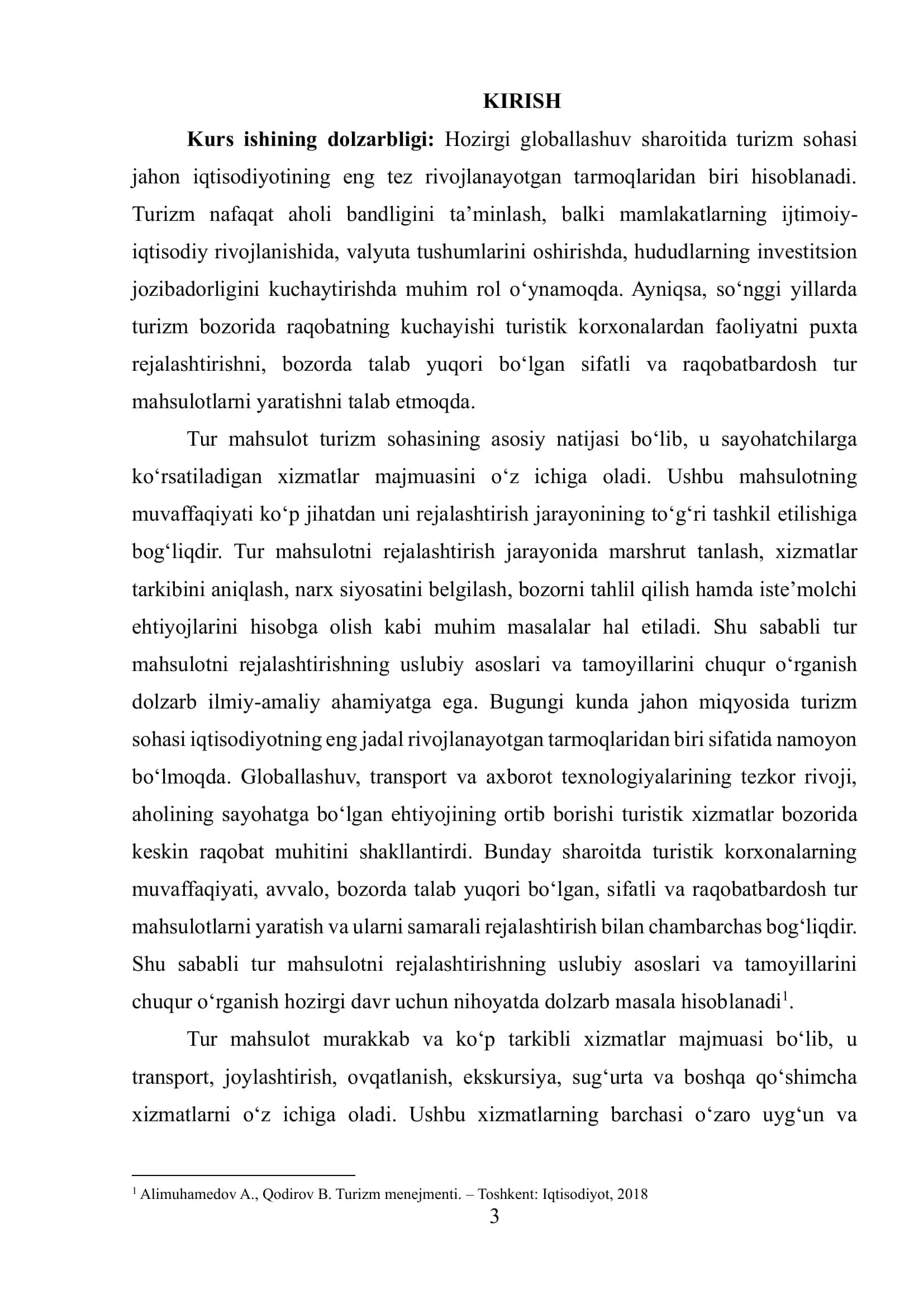 TUR MAHSULOTNI REJALASHTIRISHNING USLUBIY ASOSLARI VA TAMOYILLARI 3